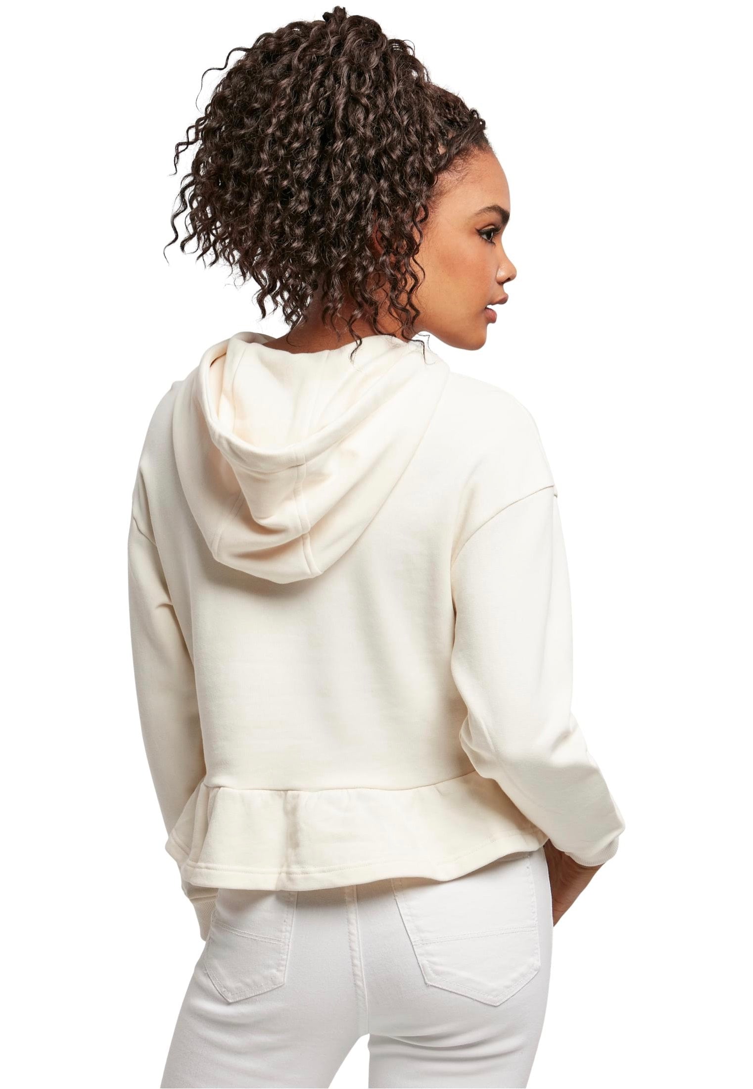 Urban Classics - Ladies Organic Volants Whitesand - Hoodie | Women-Image
