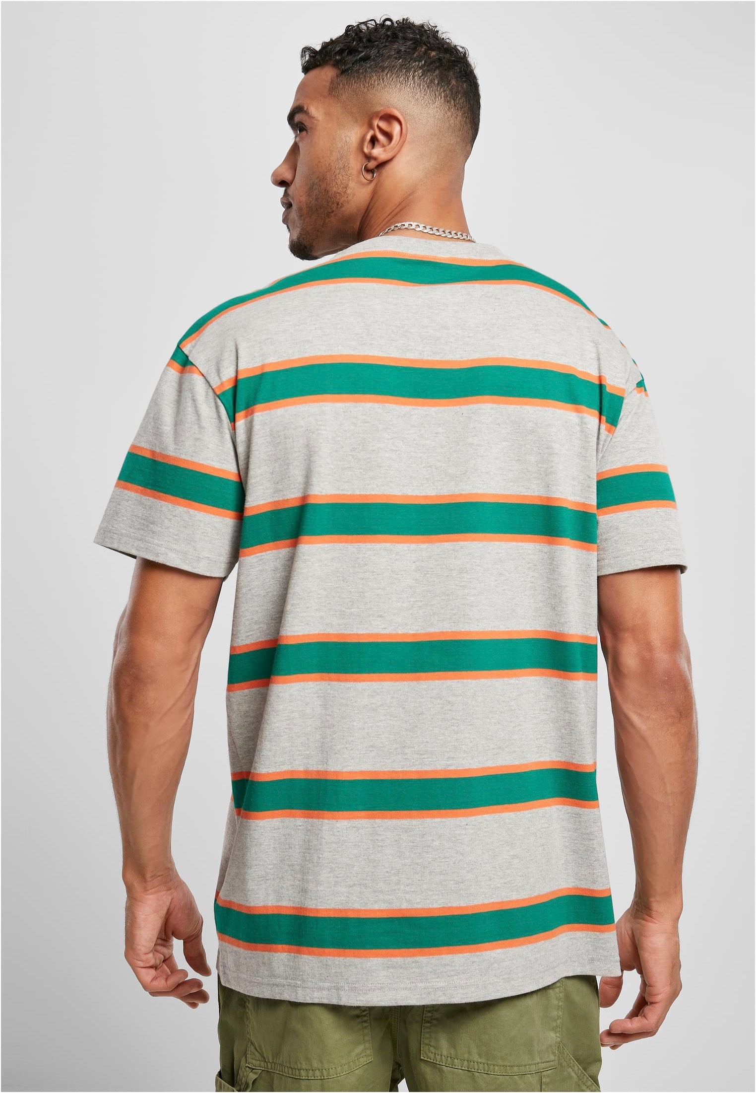 Urban Classics - Light Stripe Oversize Grey/Junglegreen - T-Shirt | Men-Image