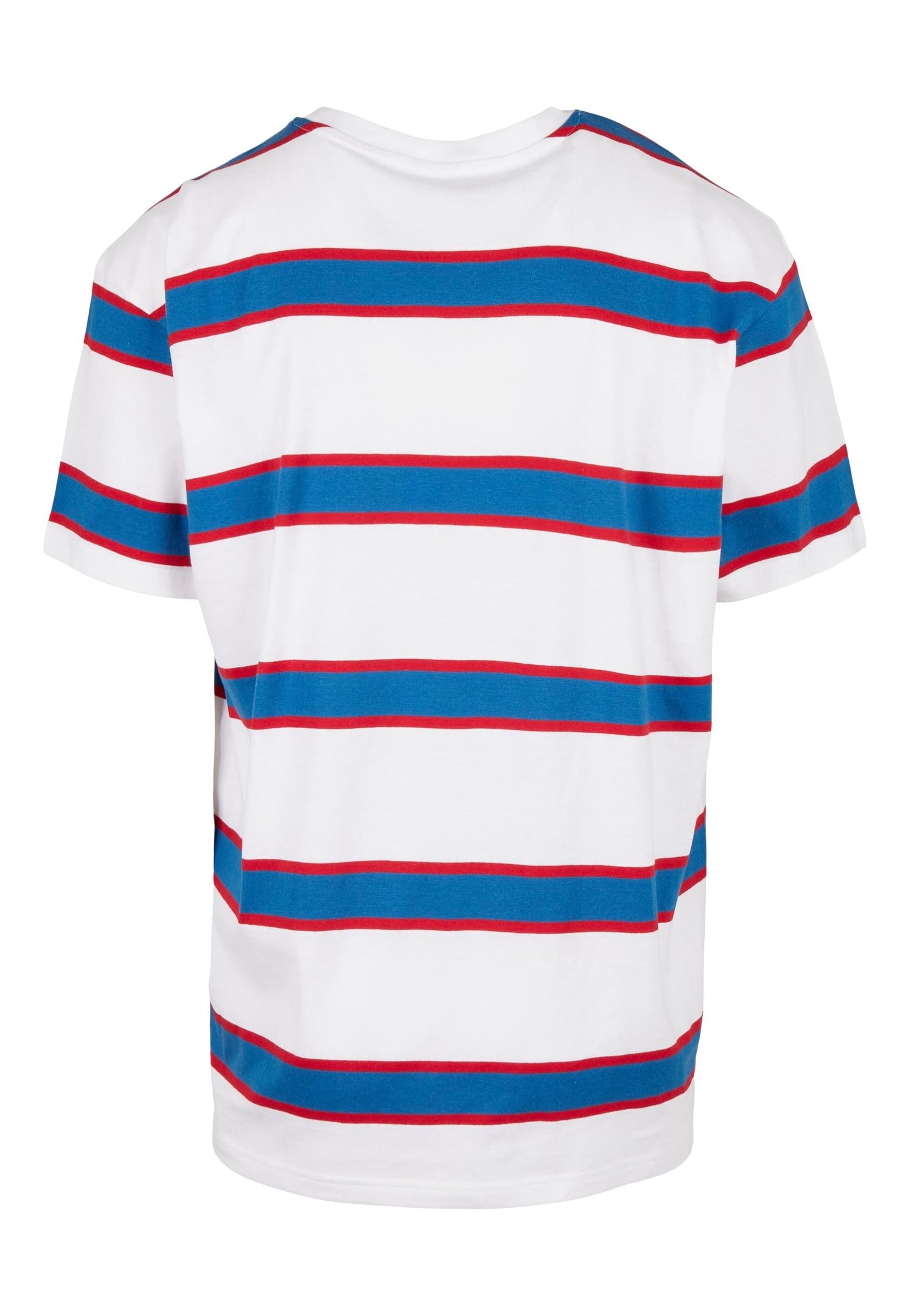 Urban Classics - Light Stripe Oversize White/Sportyblue - T-Shirt | Men-Image