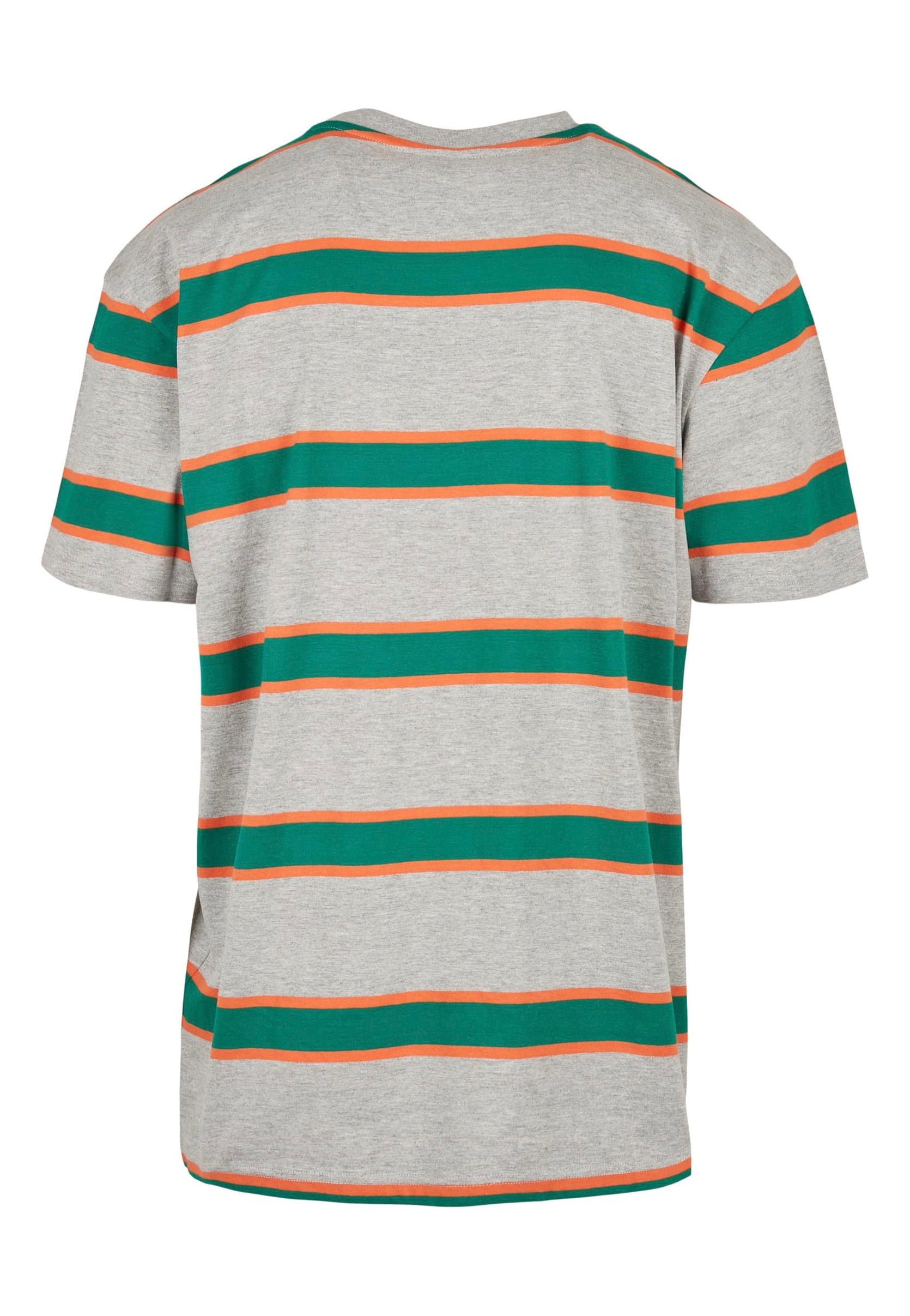 Urban Classics - Light Stripe Oversize Grey/Junglegreen - T-Shirt | Men-Image
