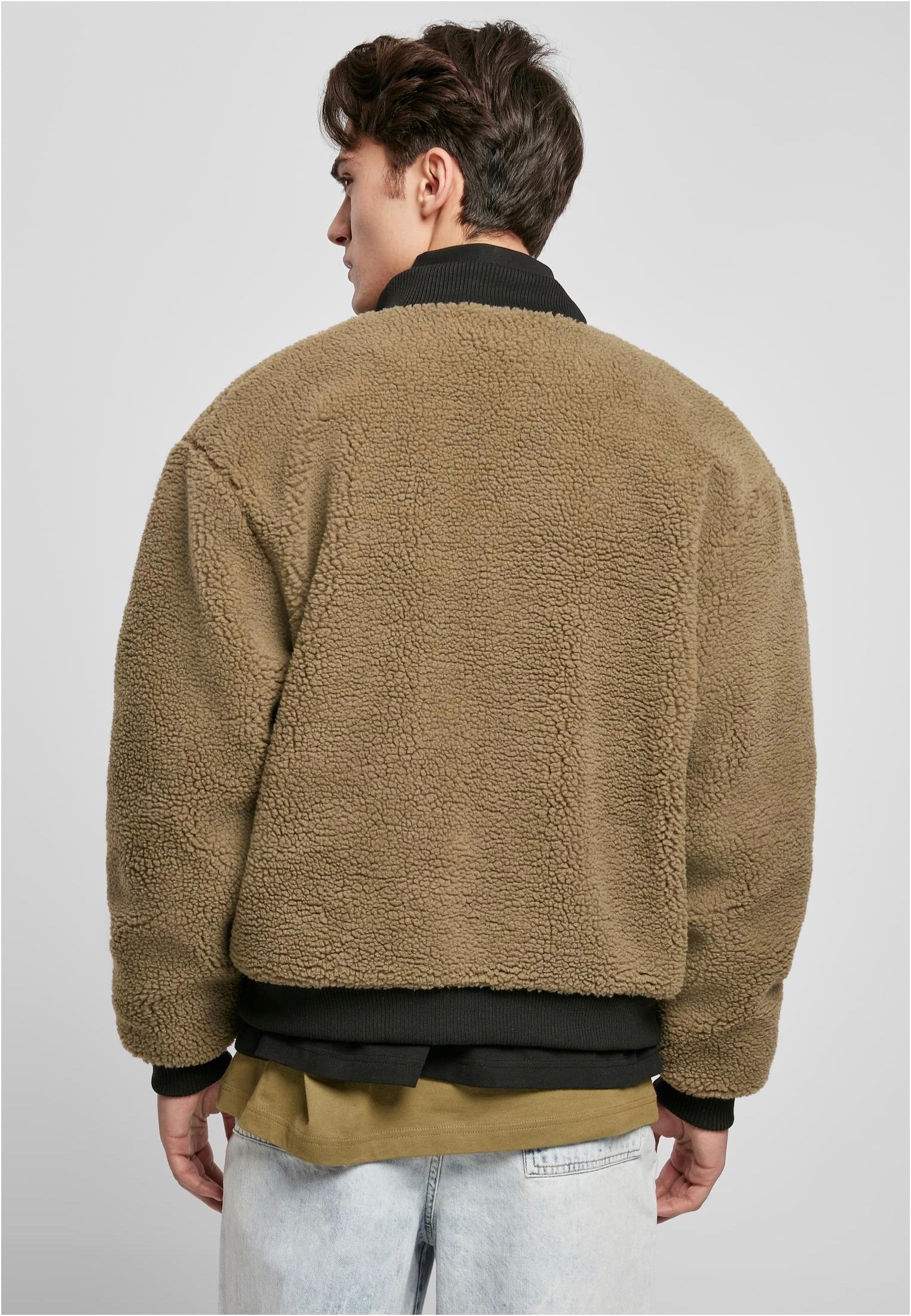 Urban Classics - Boxy Sherpa Tini Olive - Jacket | Men-Image