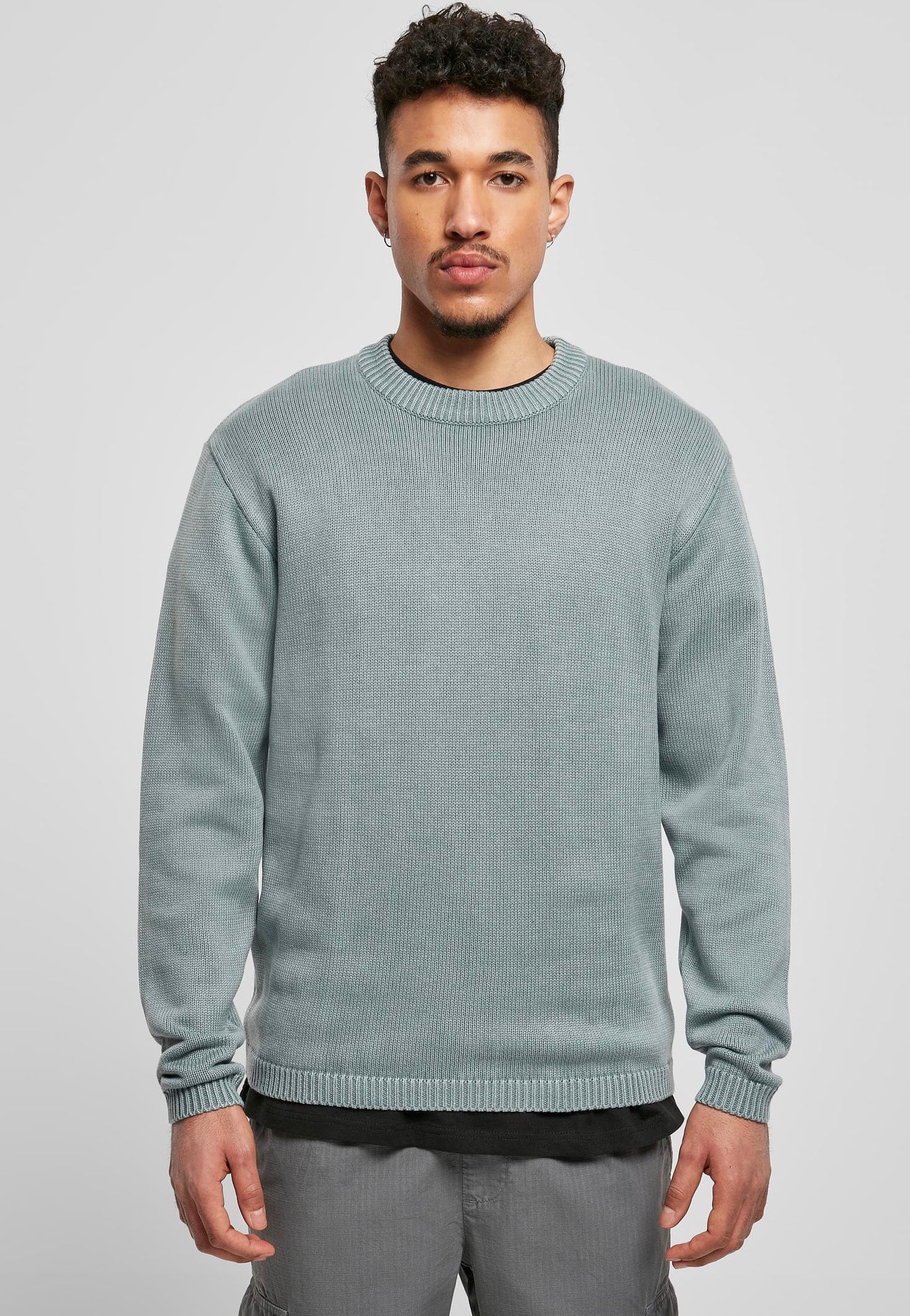 Urban Classics - Washed Dusty Blue - Pullover | Men-Image