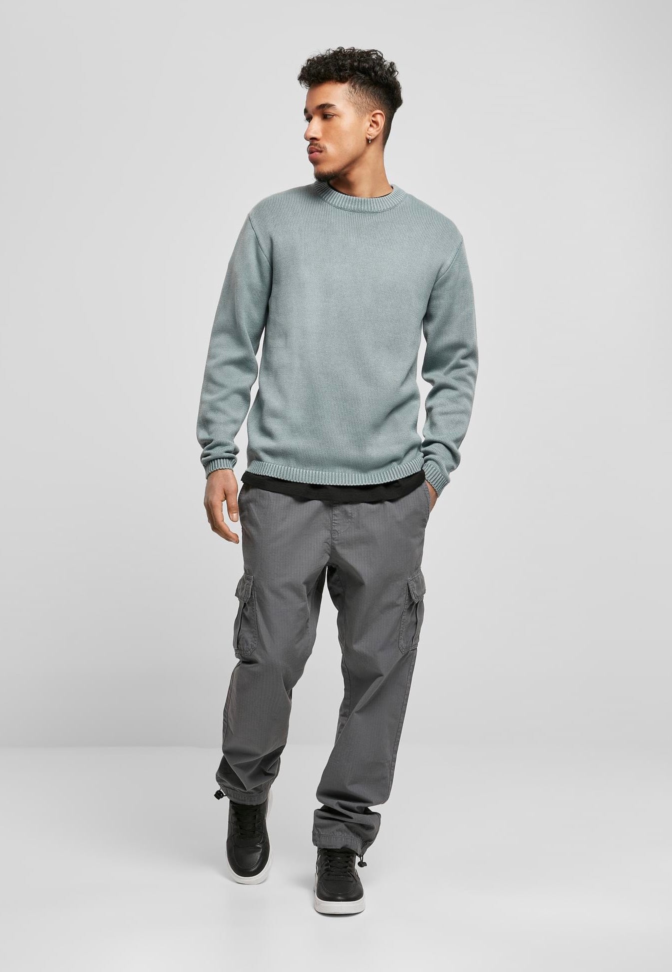 Urban Classics - Washed Dusty Blue - Pullover | Men-Image