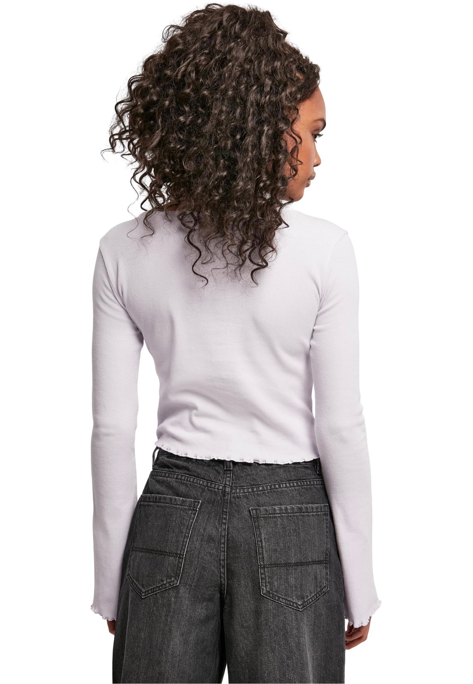 Urban Classics - Ladies Cropped Rib Soft Lilac - Cardigan | Women-Image