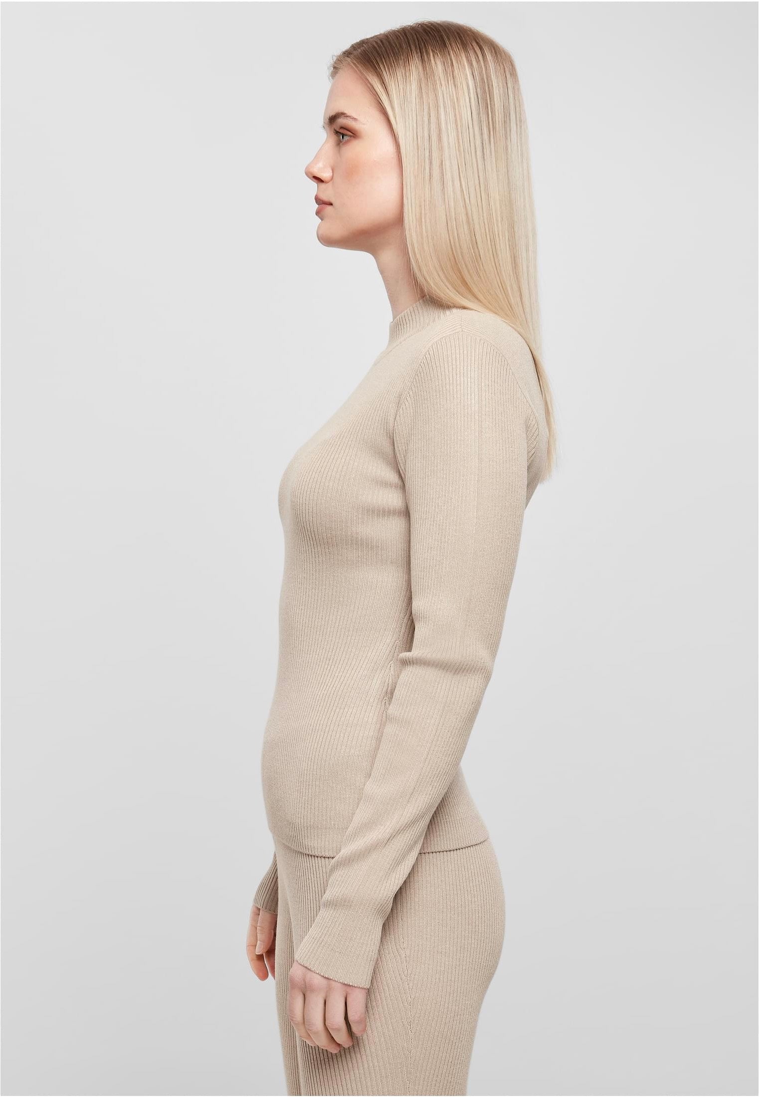 Urban Classics - Rib Knit Turtelneck Light Taupe - Pullover | Women-Image