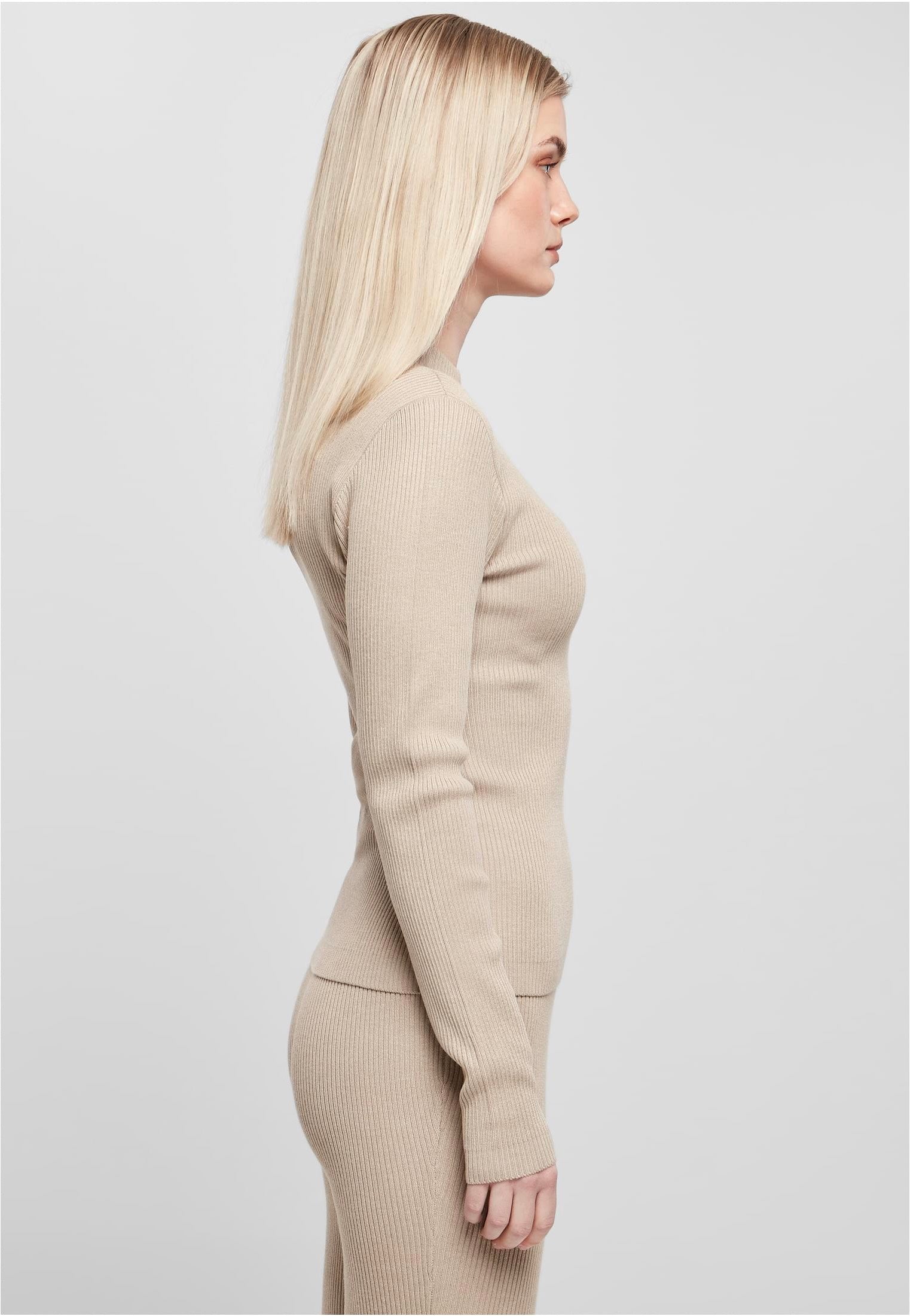 Urban Classics - Rib Knit Turtelneck Light Taupe - Pullover | Women-Image