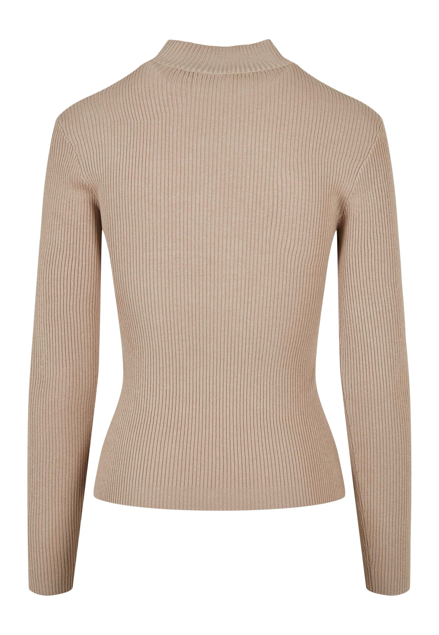 Urban Classics - Rib Knit Turtelneck Light Taupe - Pullover | Women-Image