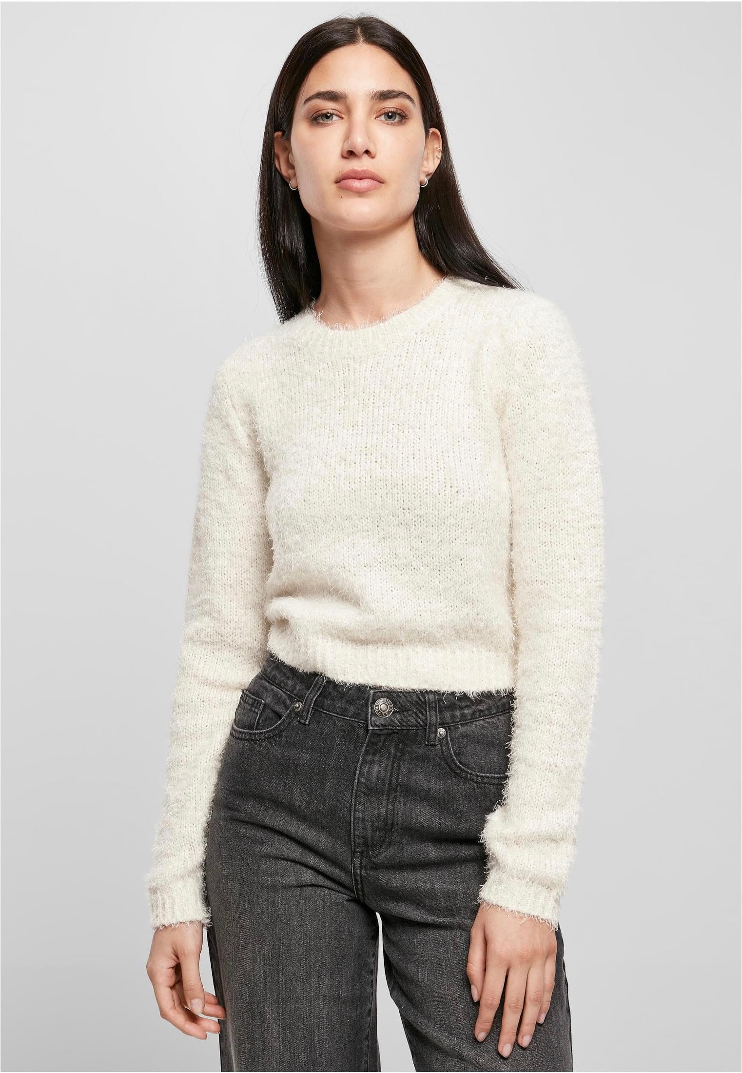 Urban Classics - Cropped Feather White Sand - Pullover | Women-Image