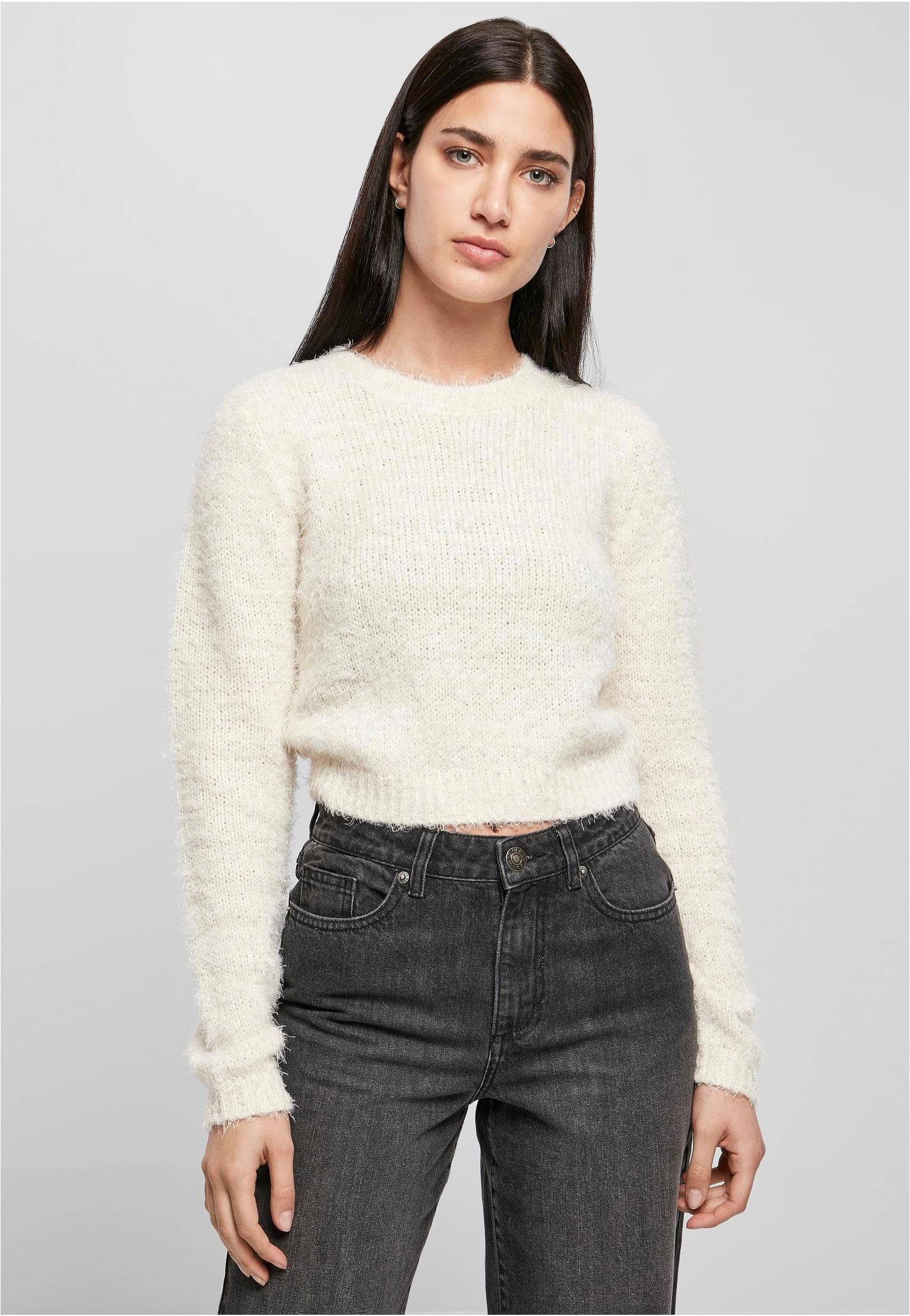 Urban Classics - Cropped Feather White Sand - Pullover | Women-Image