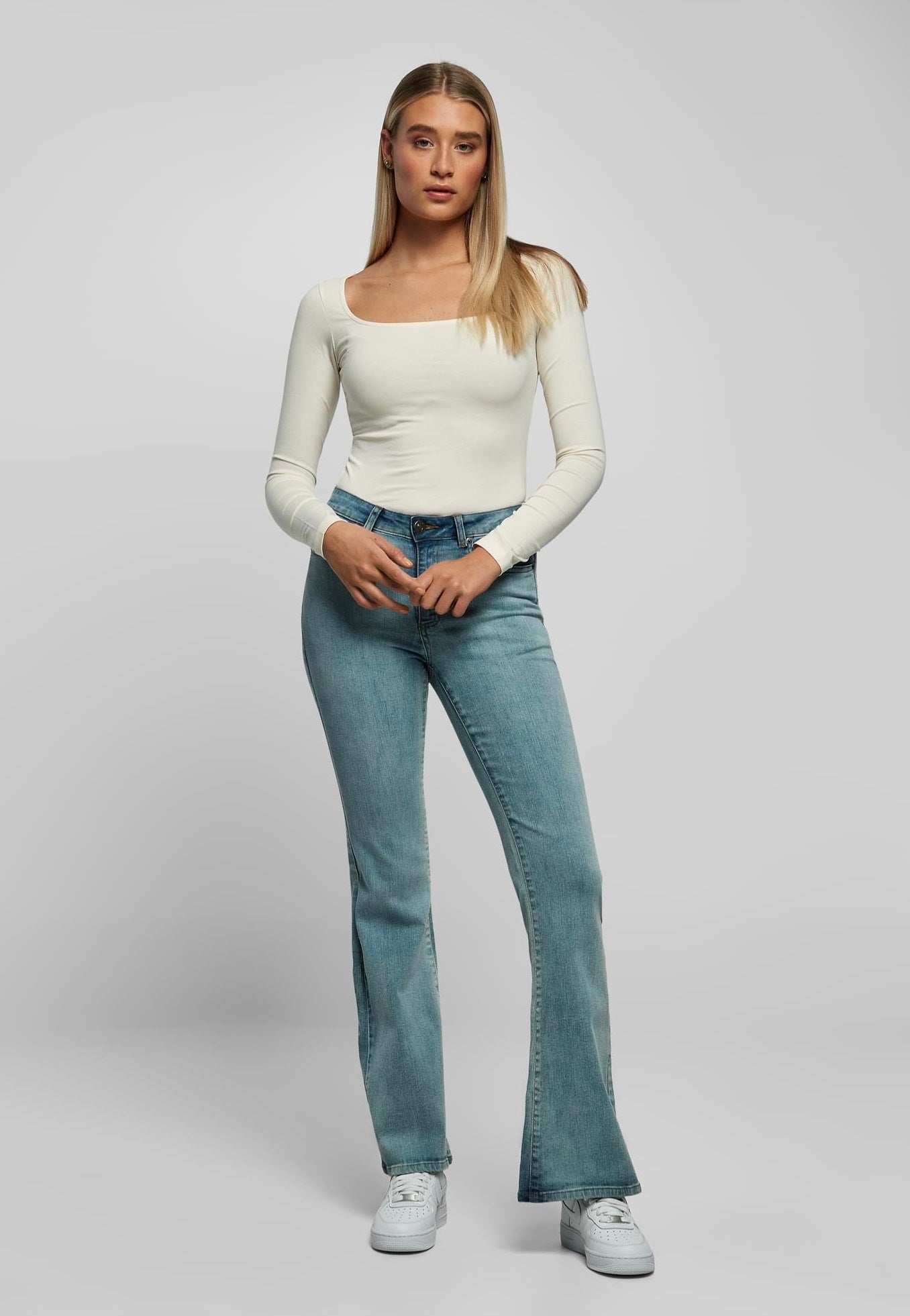 Urban Classics - Organic Longsleeve White Sand - Body | Women-Image