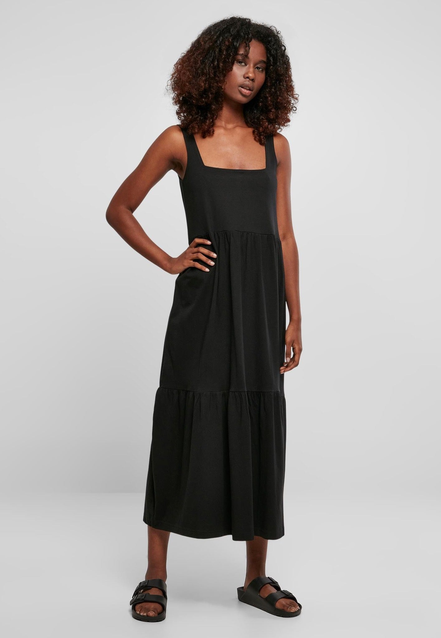 Urban Classics - Ladies 7/8 Length Valance Summer Black - Dress | Women-Image