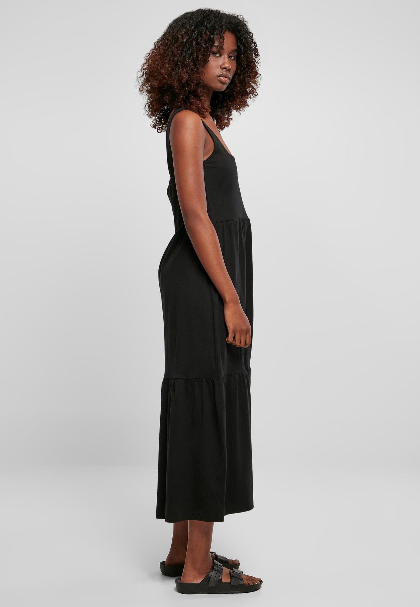 Urban Classics - Ladies 7/8 Length Valance Summer Black - Dress | Women-Image