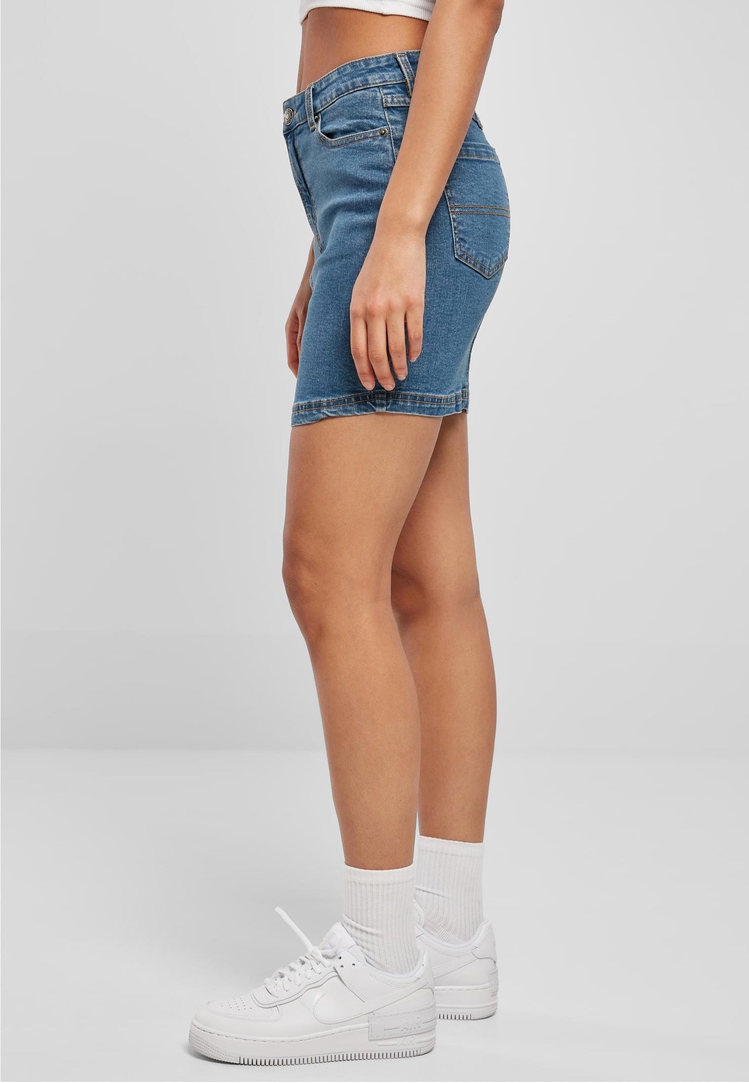 Urban Classics - Ladies Organic Stretch Denim Mini Clearblue Washed - Skirt | Women-Image
