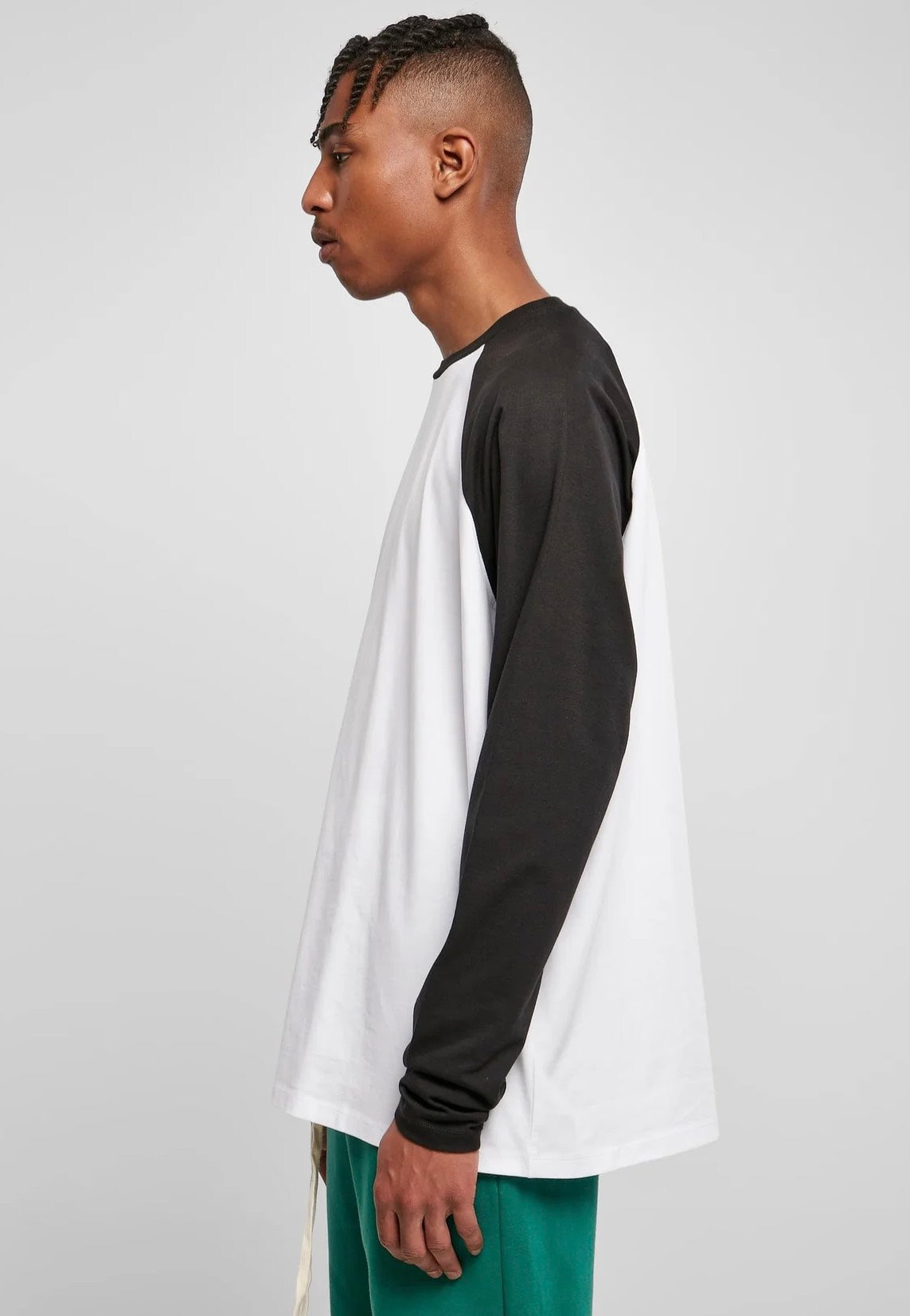 Urban Classics - Organic Oversized Raglan White/Black - Longsleeve | Men-Image