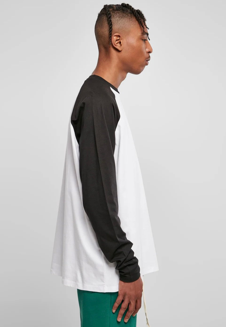 Urban Classics - Organic Oversized Raglan White/Black - Longsleeve | Men-Image