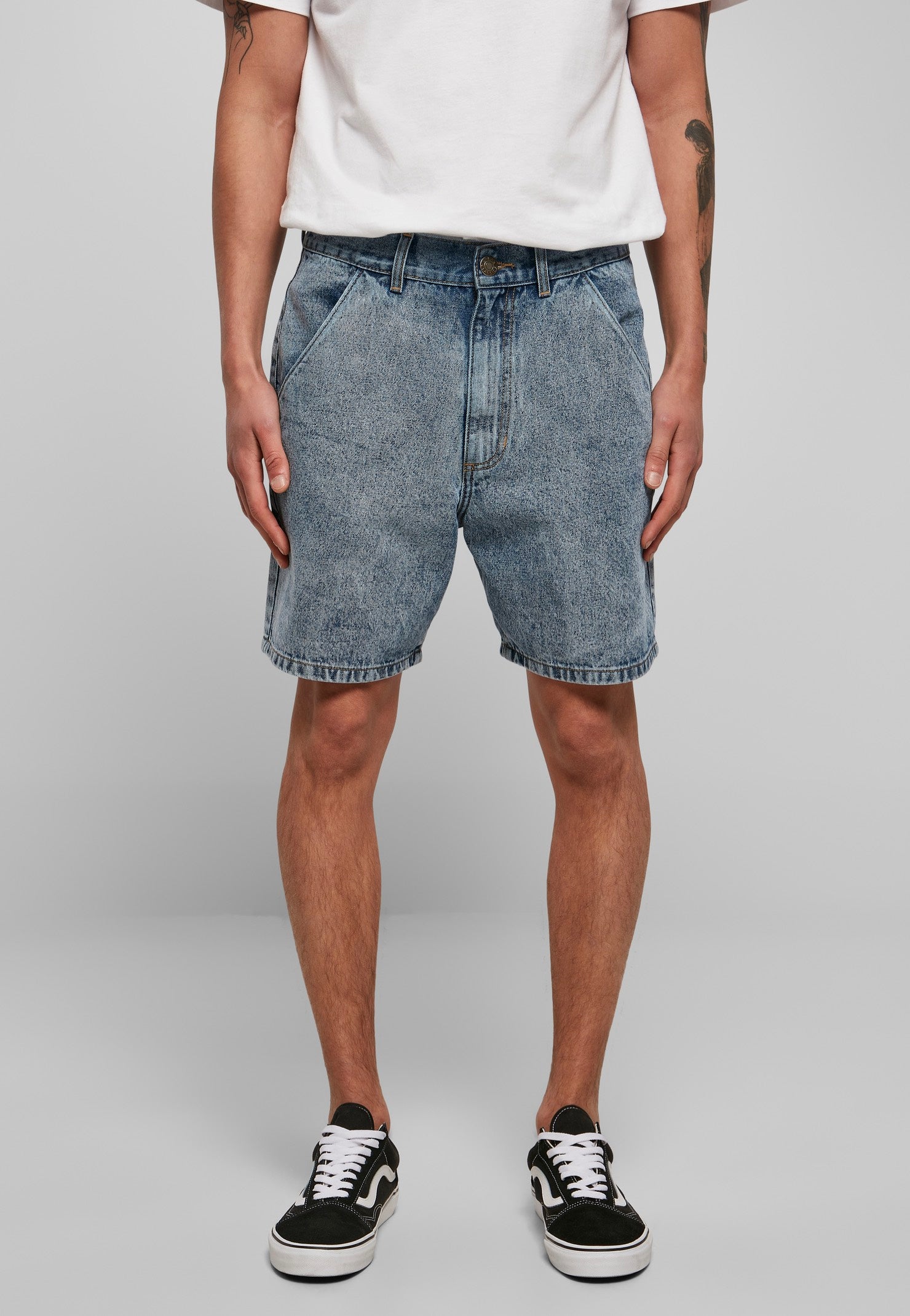 Urban Classics - Organic Denim Bermuda Light Skyblue Acid Washed - Shorts | Men-Image
