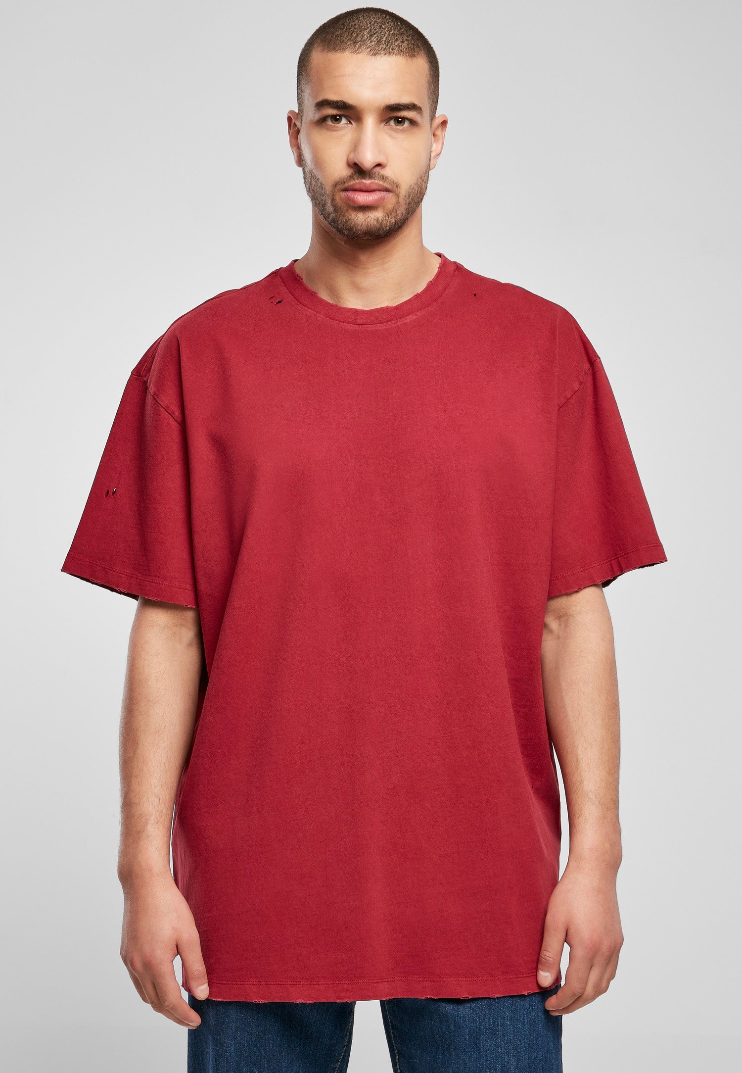 Urban Classics - Oversized Distressed Brickred - T-Shirt | Men-Image