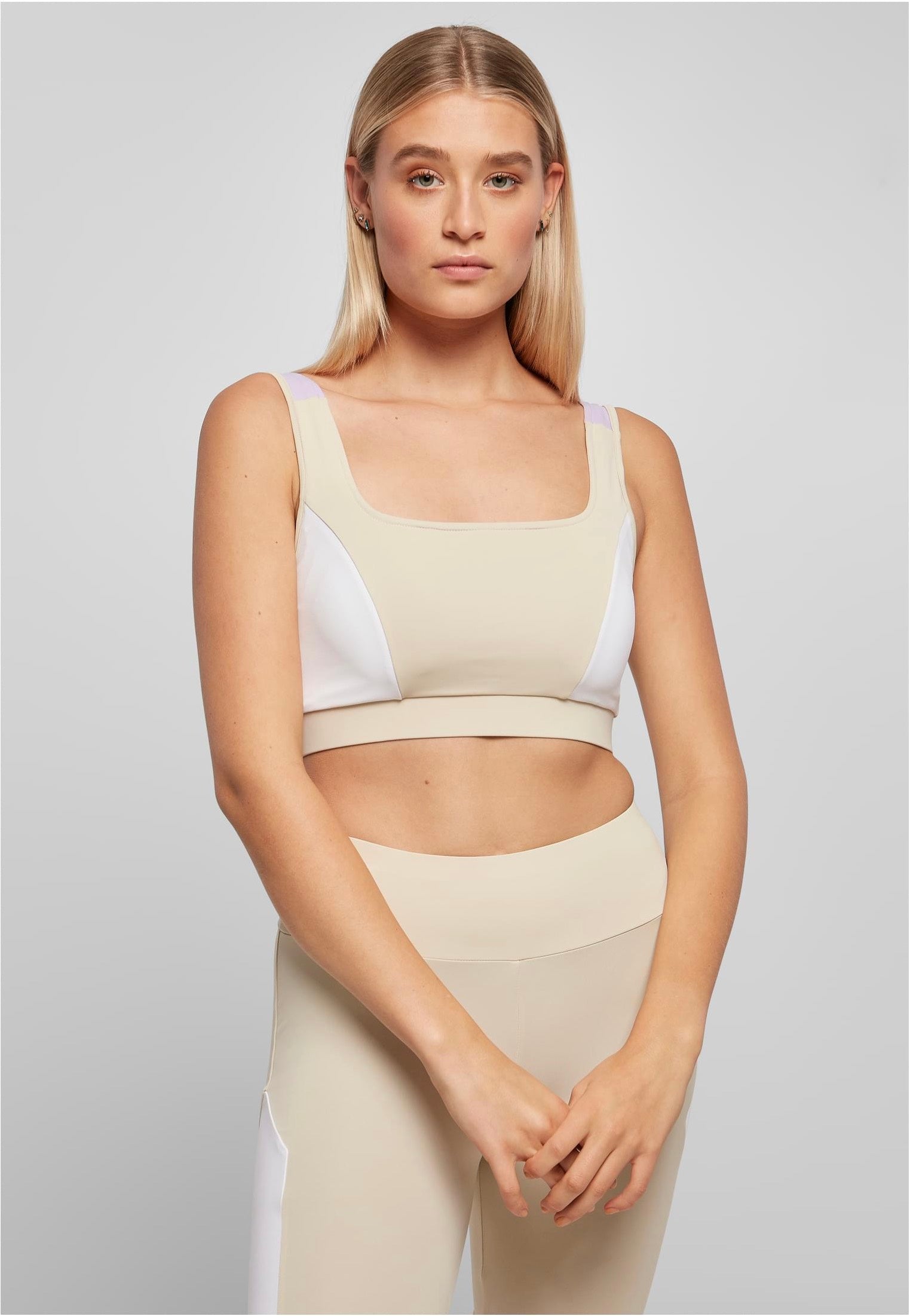 Urban Classics - Ladies Color Block Softseagrass/White/Lilac - Bra | Women-Image