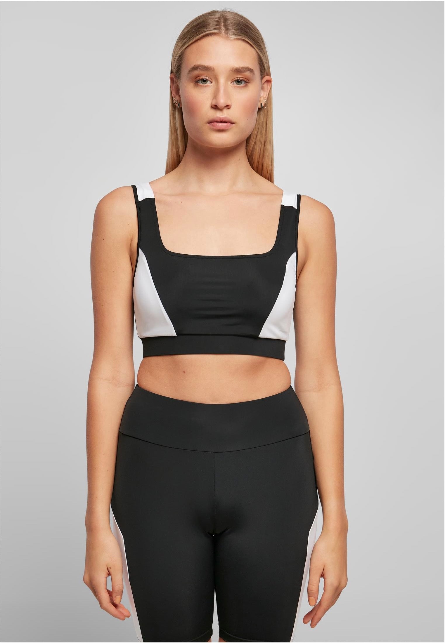 Urban Classics - Ladies Color Block Black/White - Bra | Women-Image