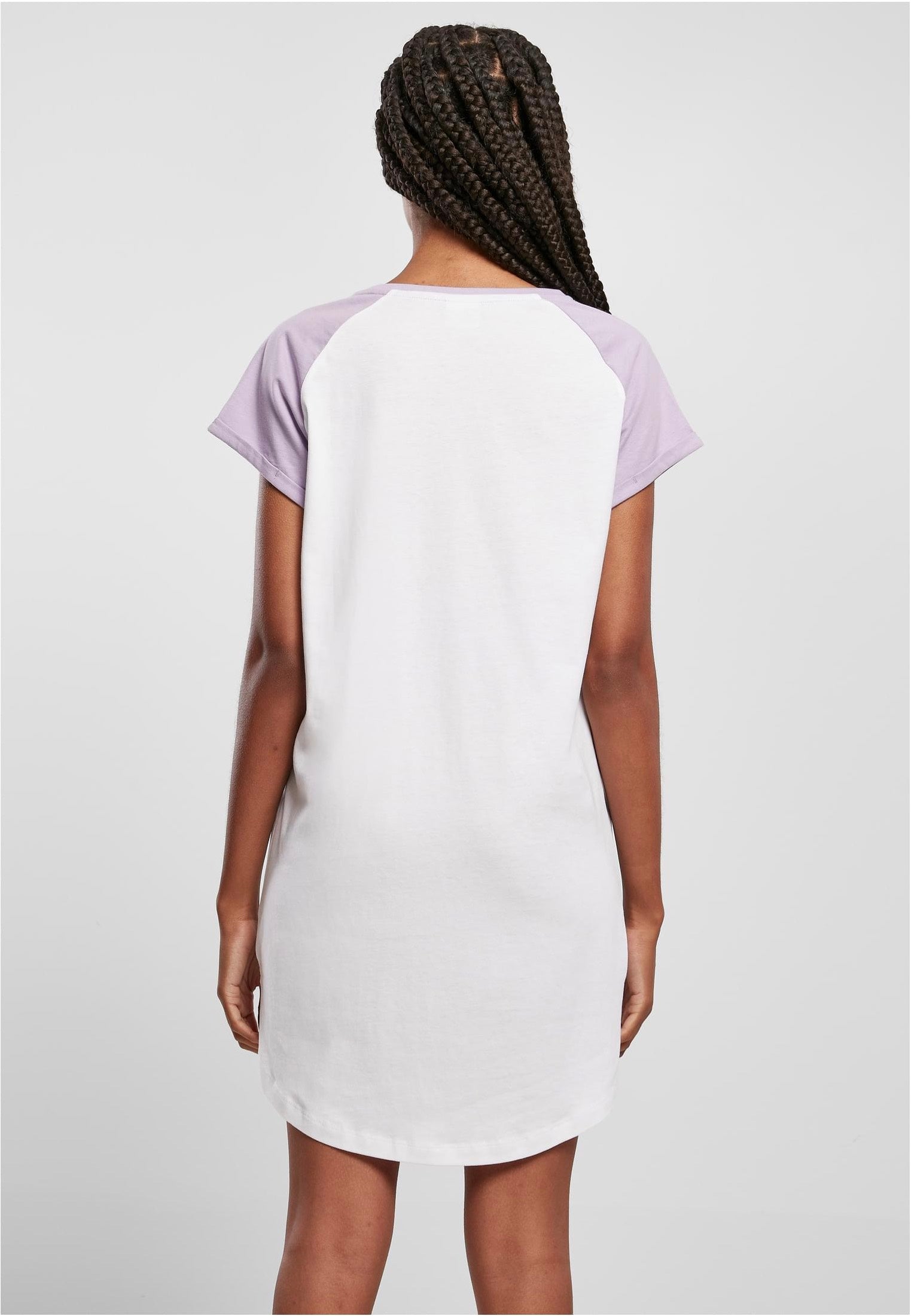 Urban Classics - Ladies Contrast Raglan Tee White/Lilac - Dress | Women-Image