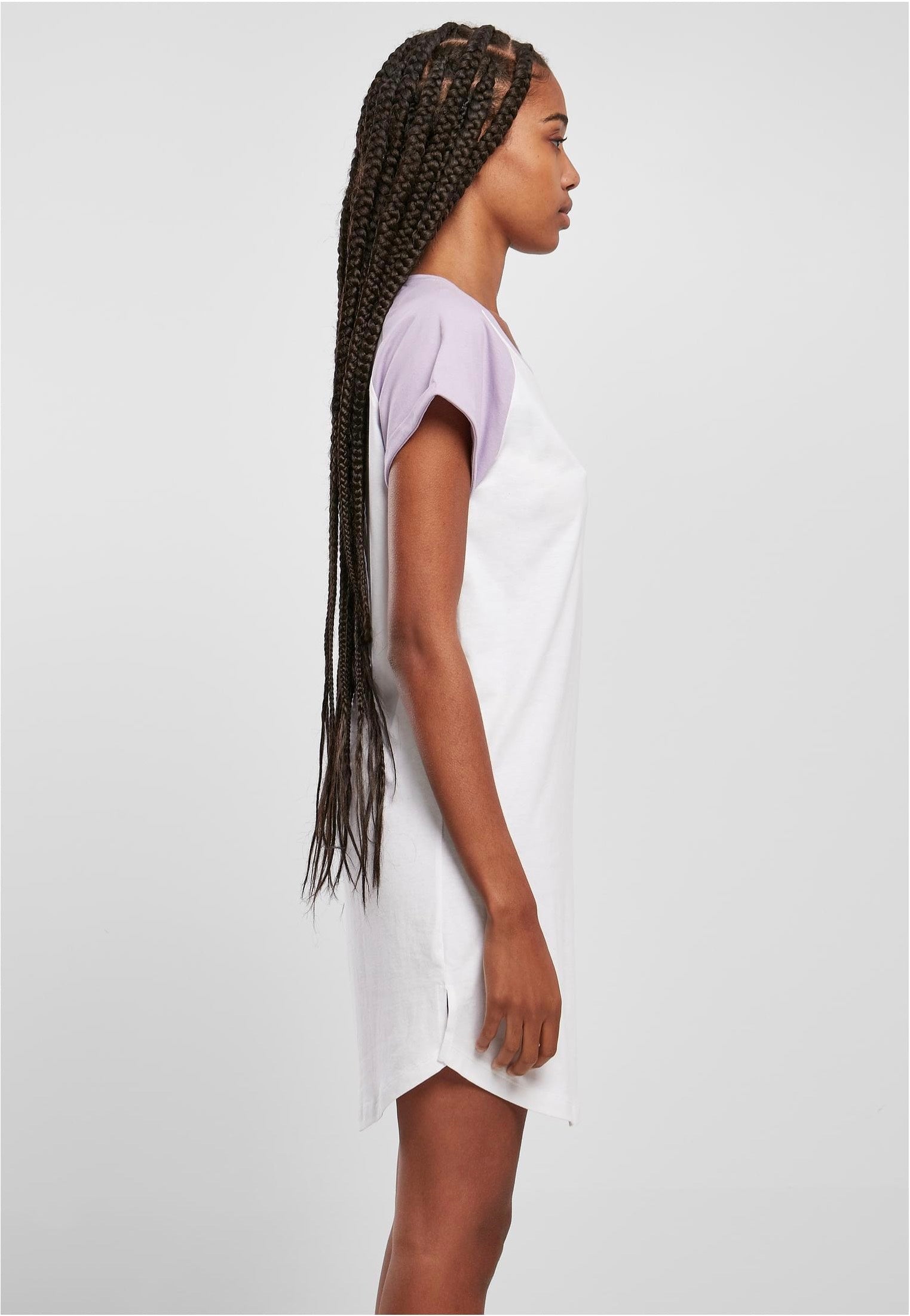 Urban Classics - Ladies Contrast Raglan Tee White/Lilac - Dress | Women-Image