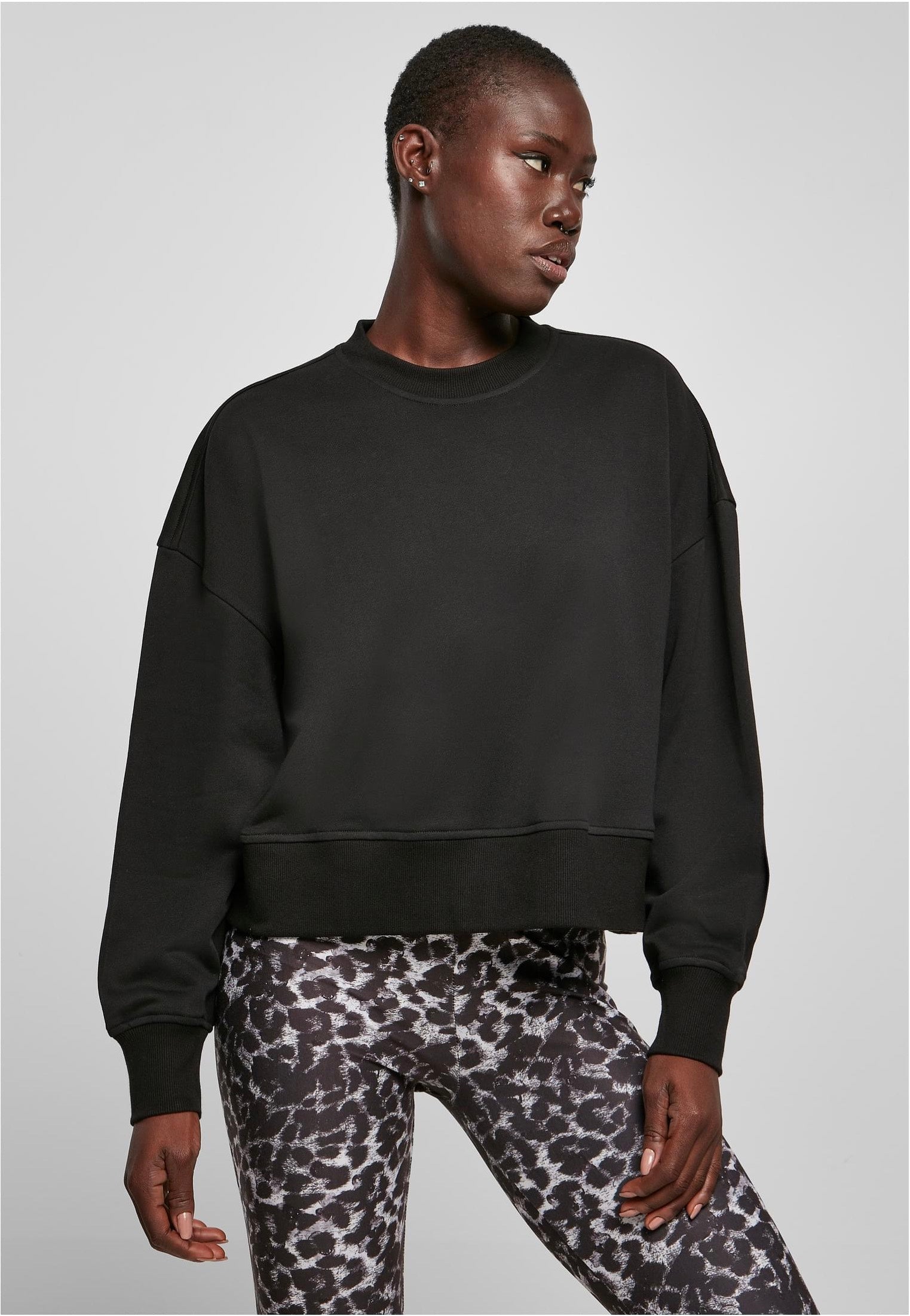 Urban Classics - Ladies Oversized Terry Black - Sweater | Women-Image