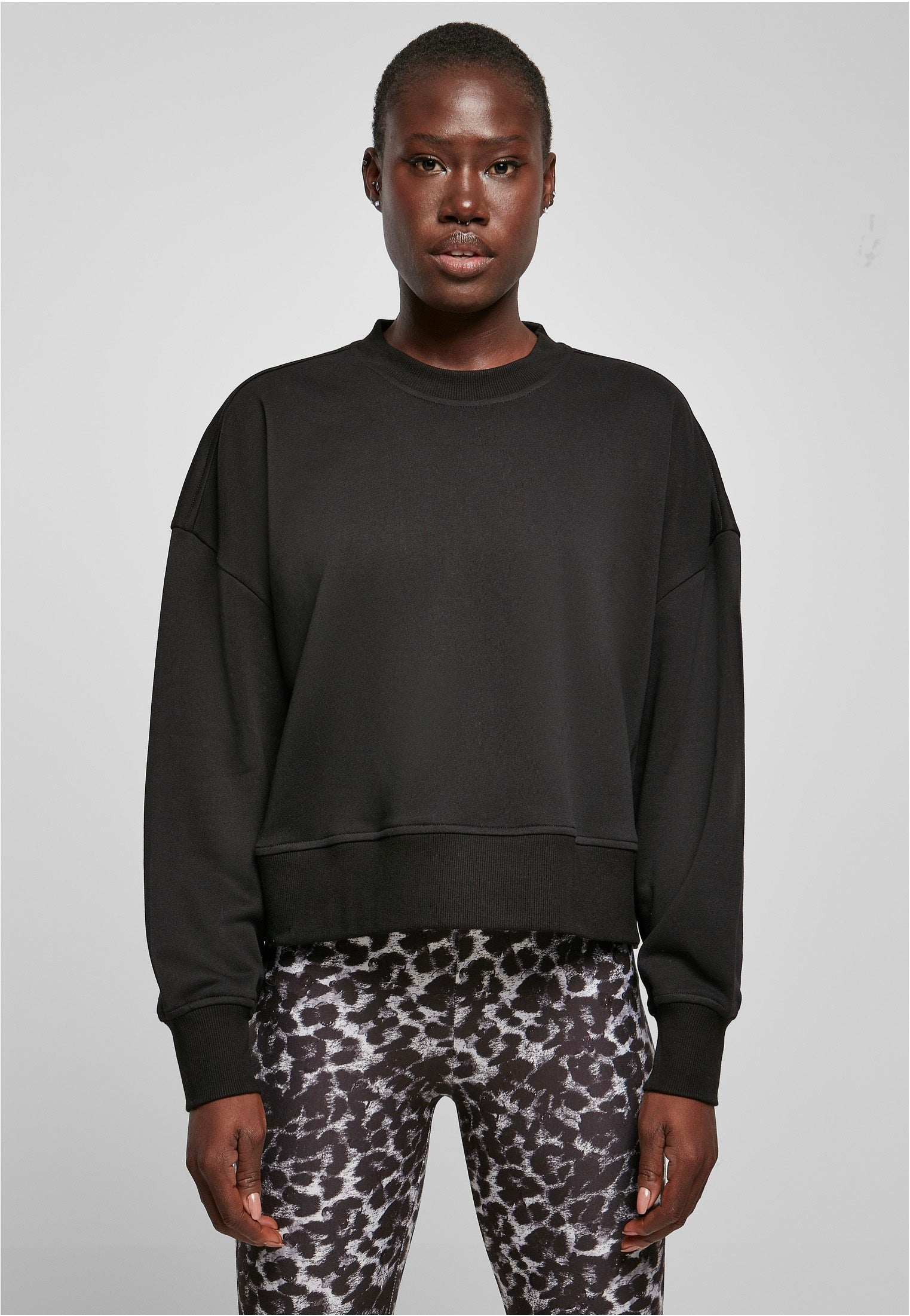 Urban Classics - Ladies Oversized Terry Black - Sweater | Women-Image