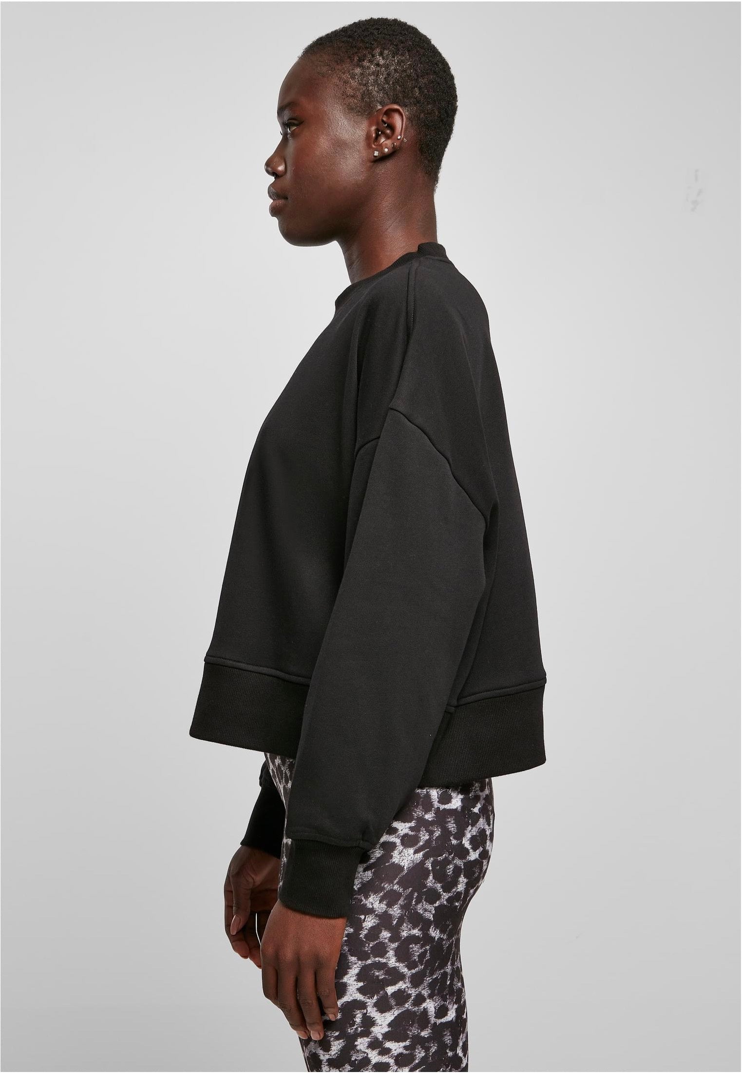 Urban Classics - Ladies Oversized Terry Black - Sweater | Women-Image