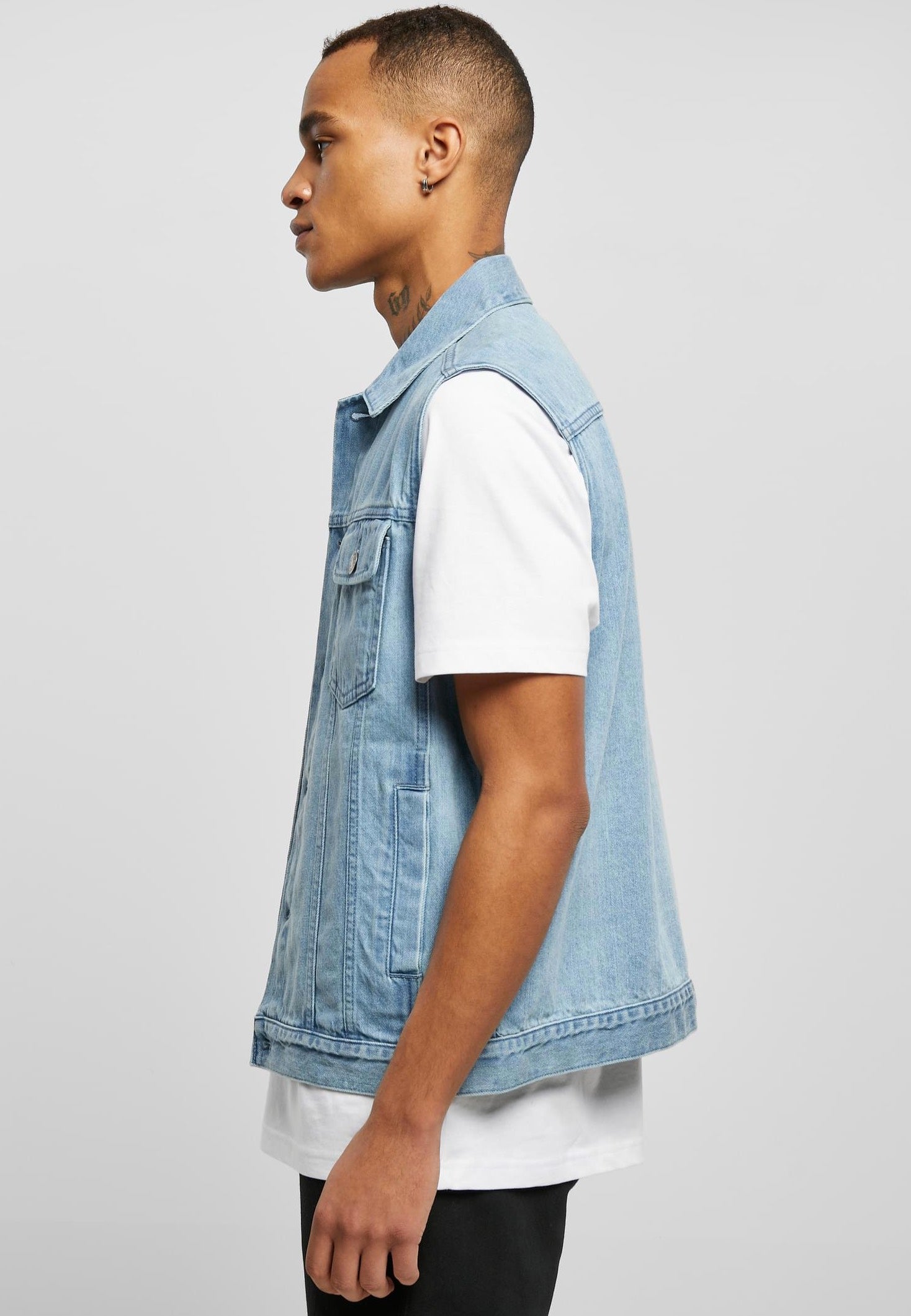 Urban Classics - Denim Lighter Washed - Jeans Vest | Men-Image