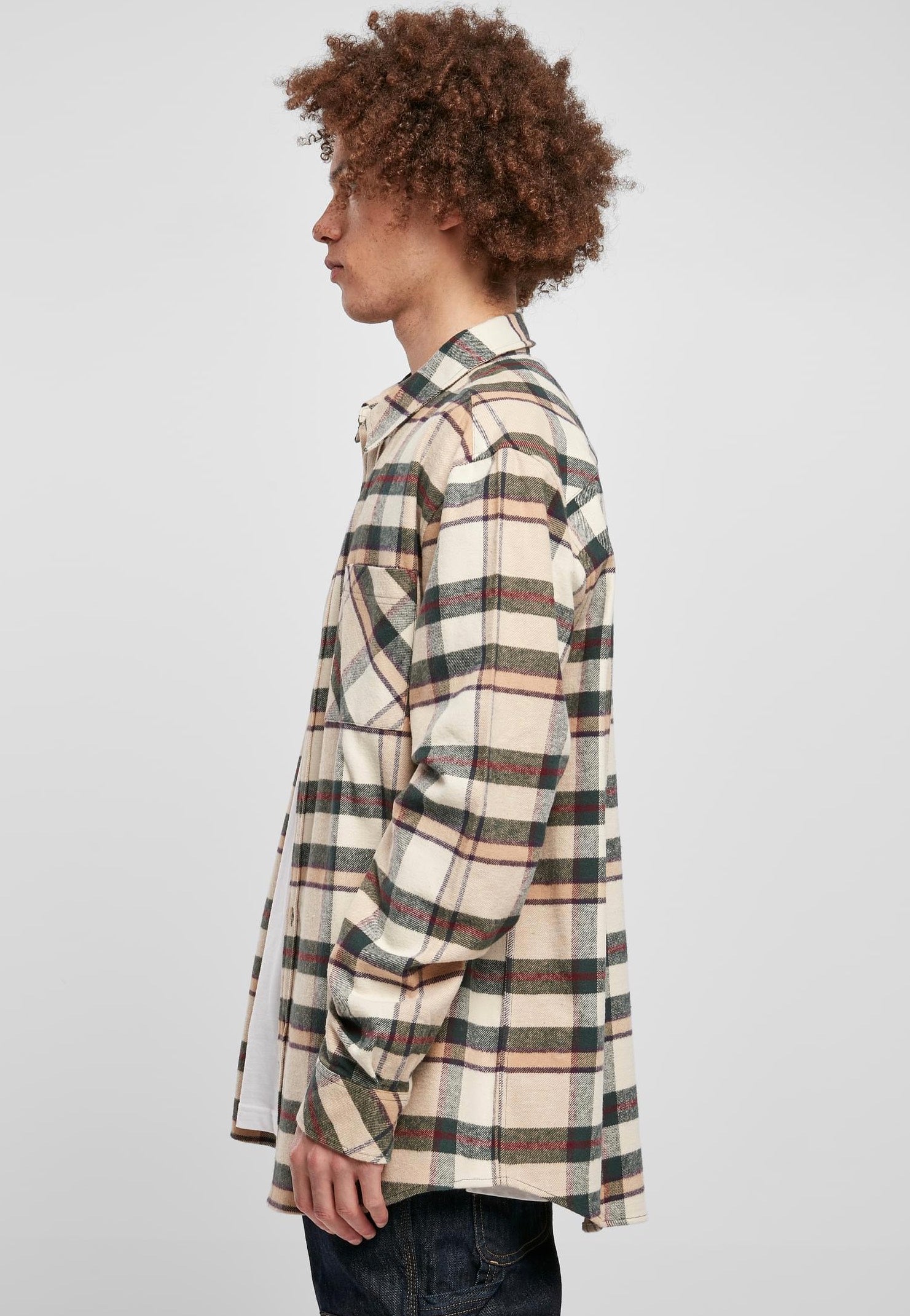Urban Classics - Checked Mountain Softseagrass/Bottlegreen - Shirt | Men-Image