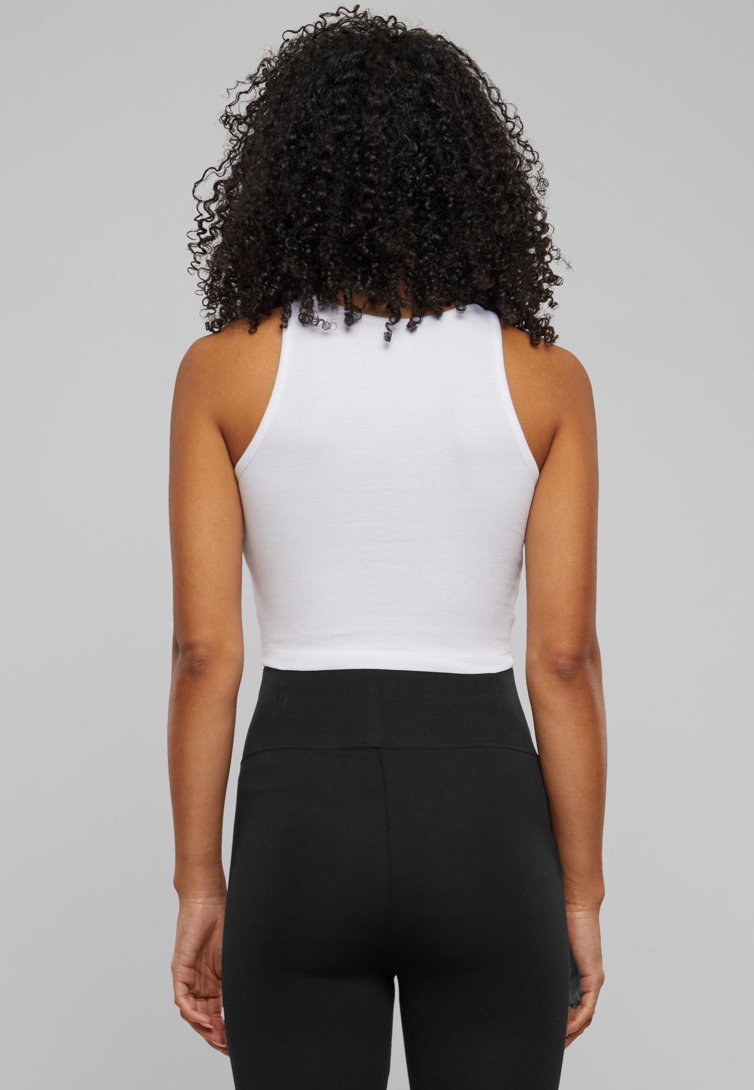 Urban Classics - Ladies Organic Cropped Rib White - Top | Women-Image