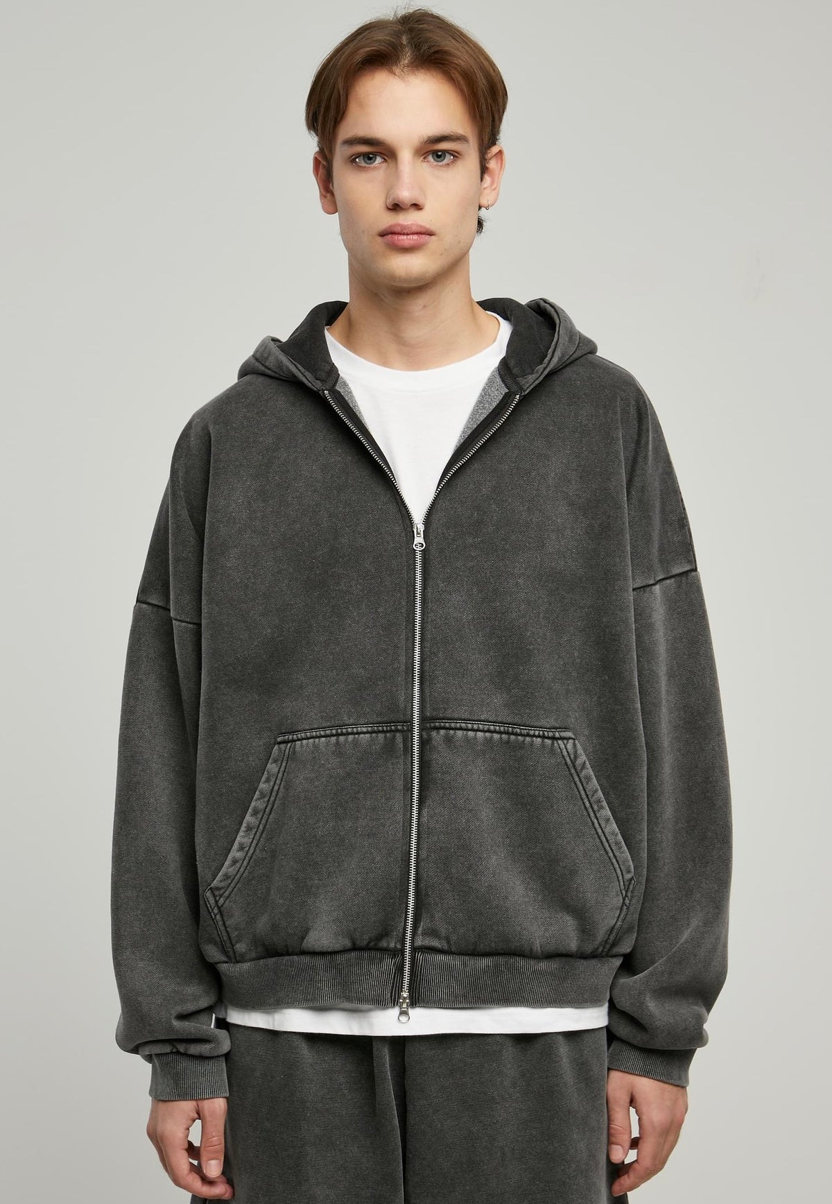 Heavy Sand Washed 90's Black - Zipper