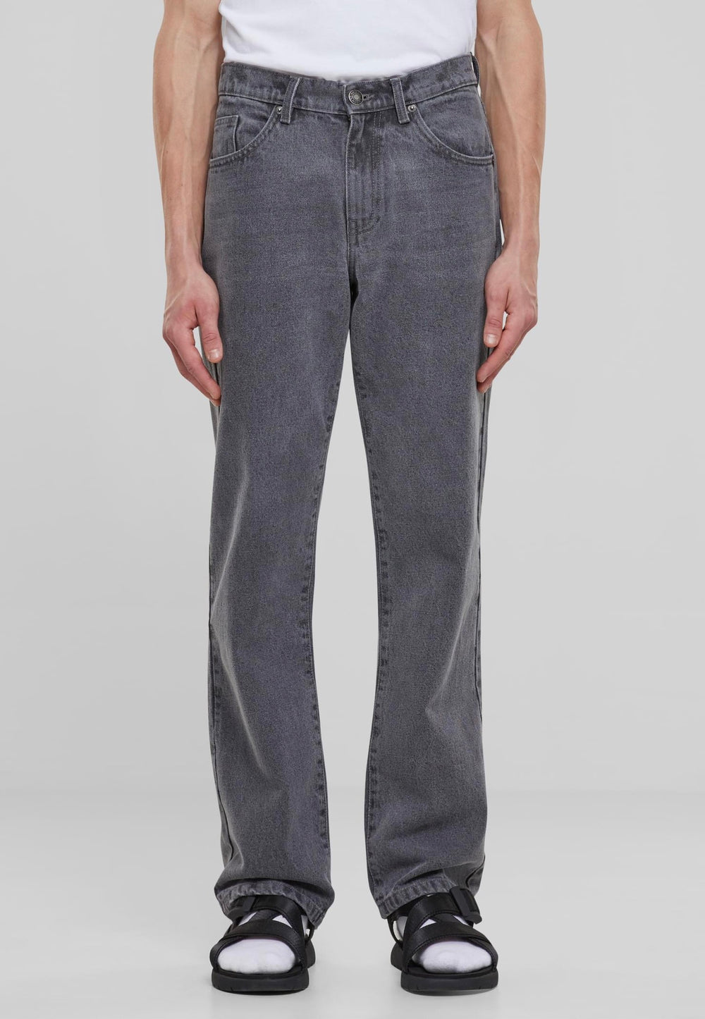 Urban Classics - Heavy Ounce Straight Fit New Grey Washed - Jeans ...