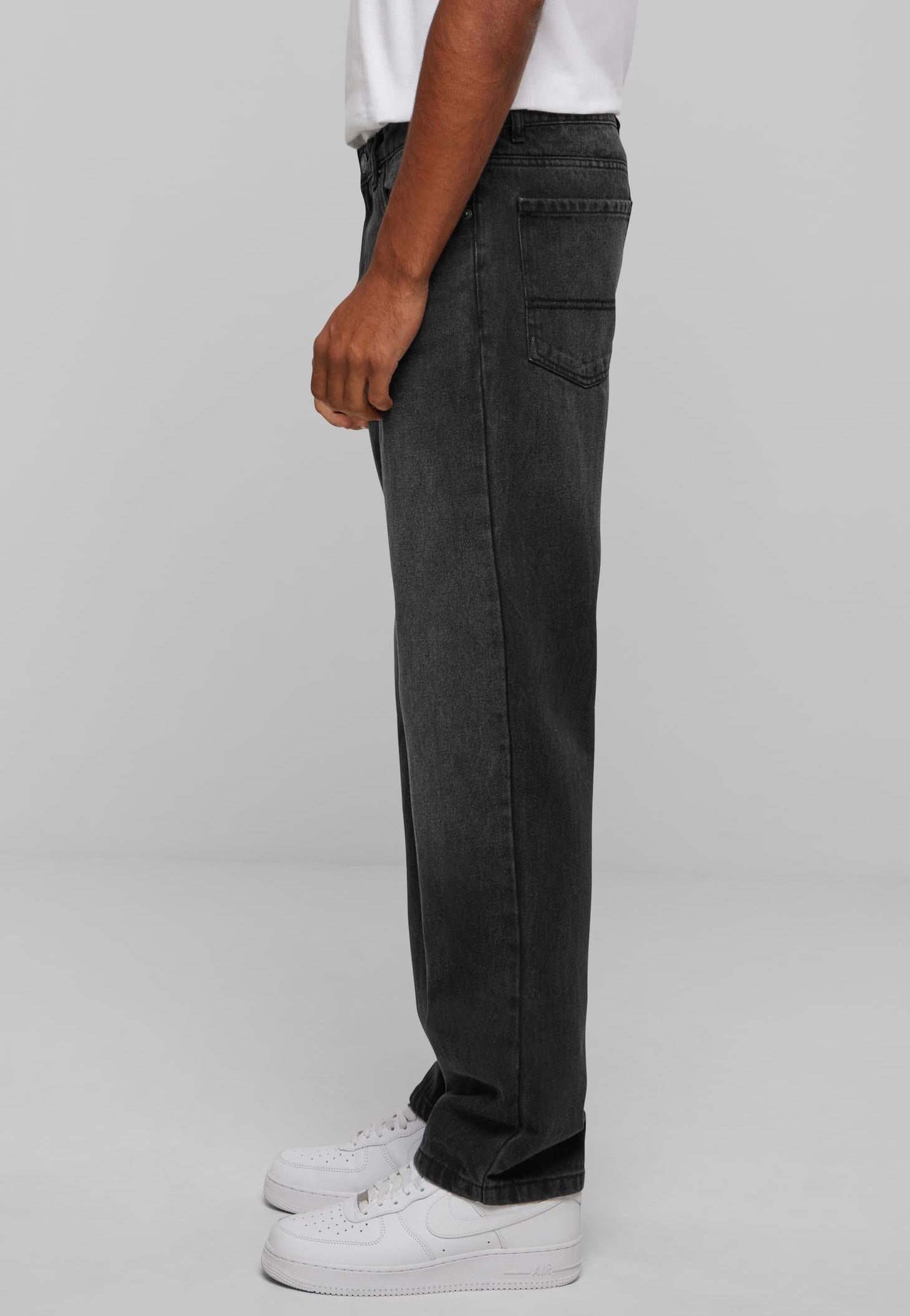 Urban Classics - Heavy Ounce Straight Fit Black Washed - Jeans | Men-Image