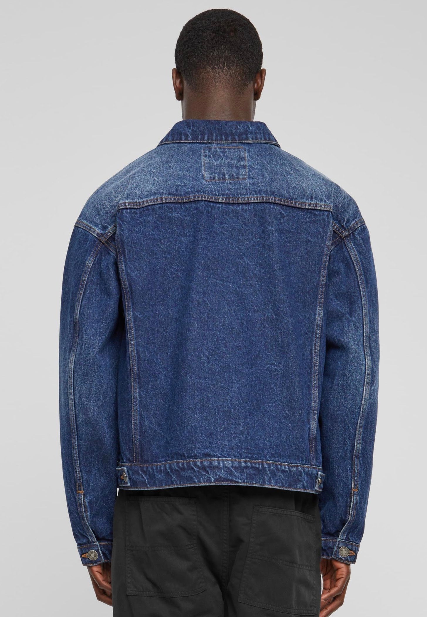 Urban Classics - Heavy Ounce Boxy Denim New Mid Blue Washed - Jeans Jacket | Men-Image