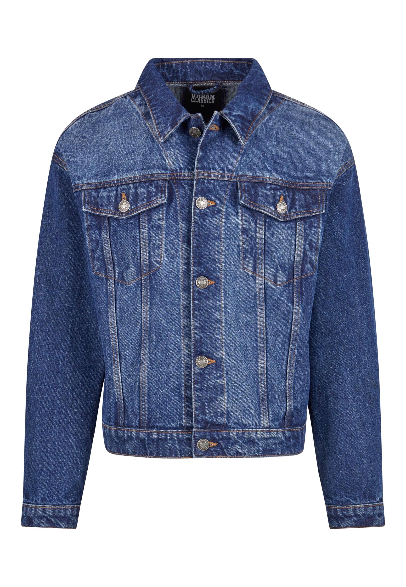 Urban Classics - Heavy Ounce Boxy Denim New Mid Blue Washed - Jeans Jacket | Men-Image
