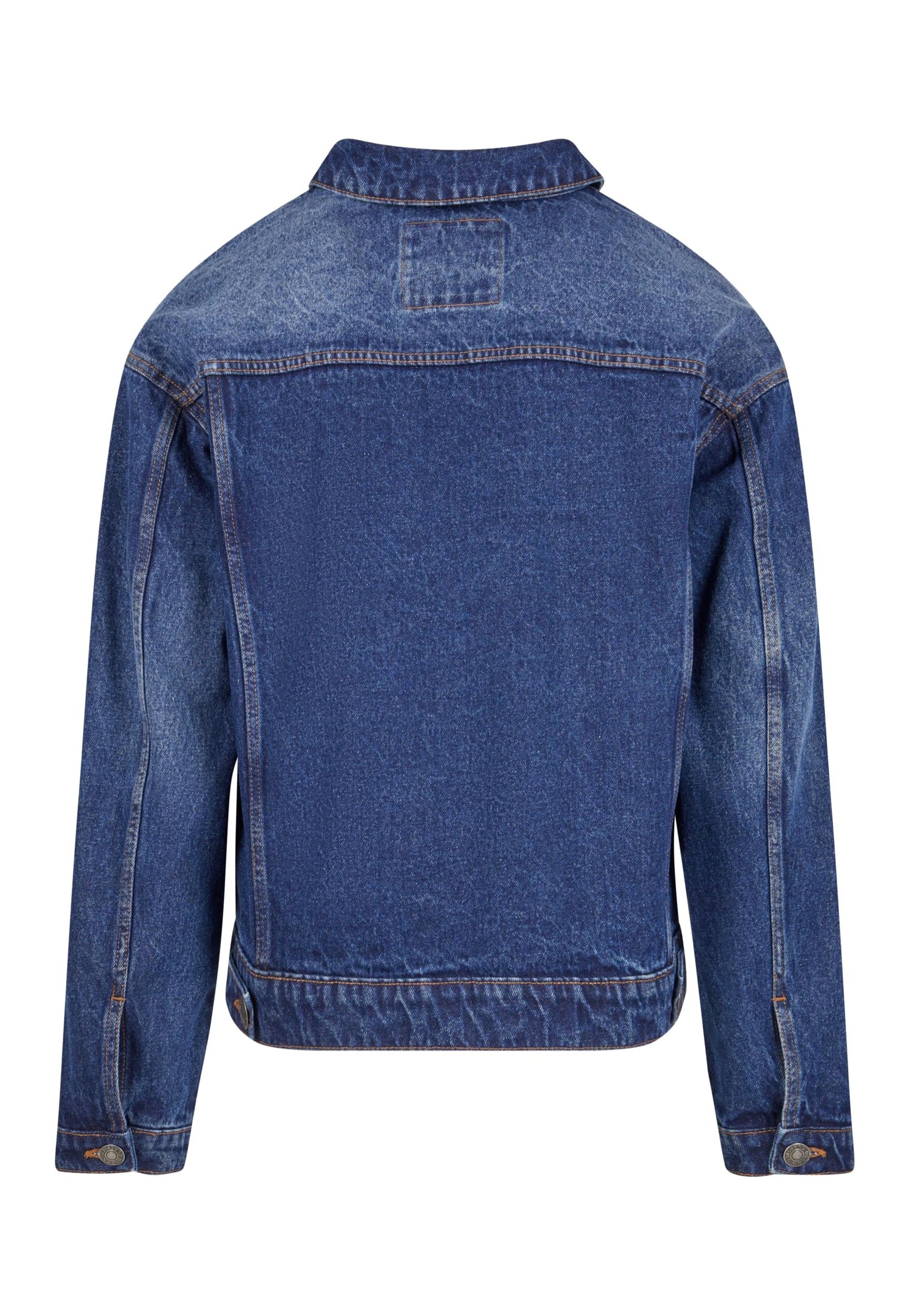 Urban Classics - Heavy Ounce Boxy Denim New Mid Blue Washed - Jeans Jacket | Men-Image