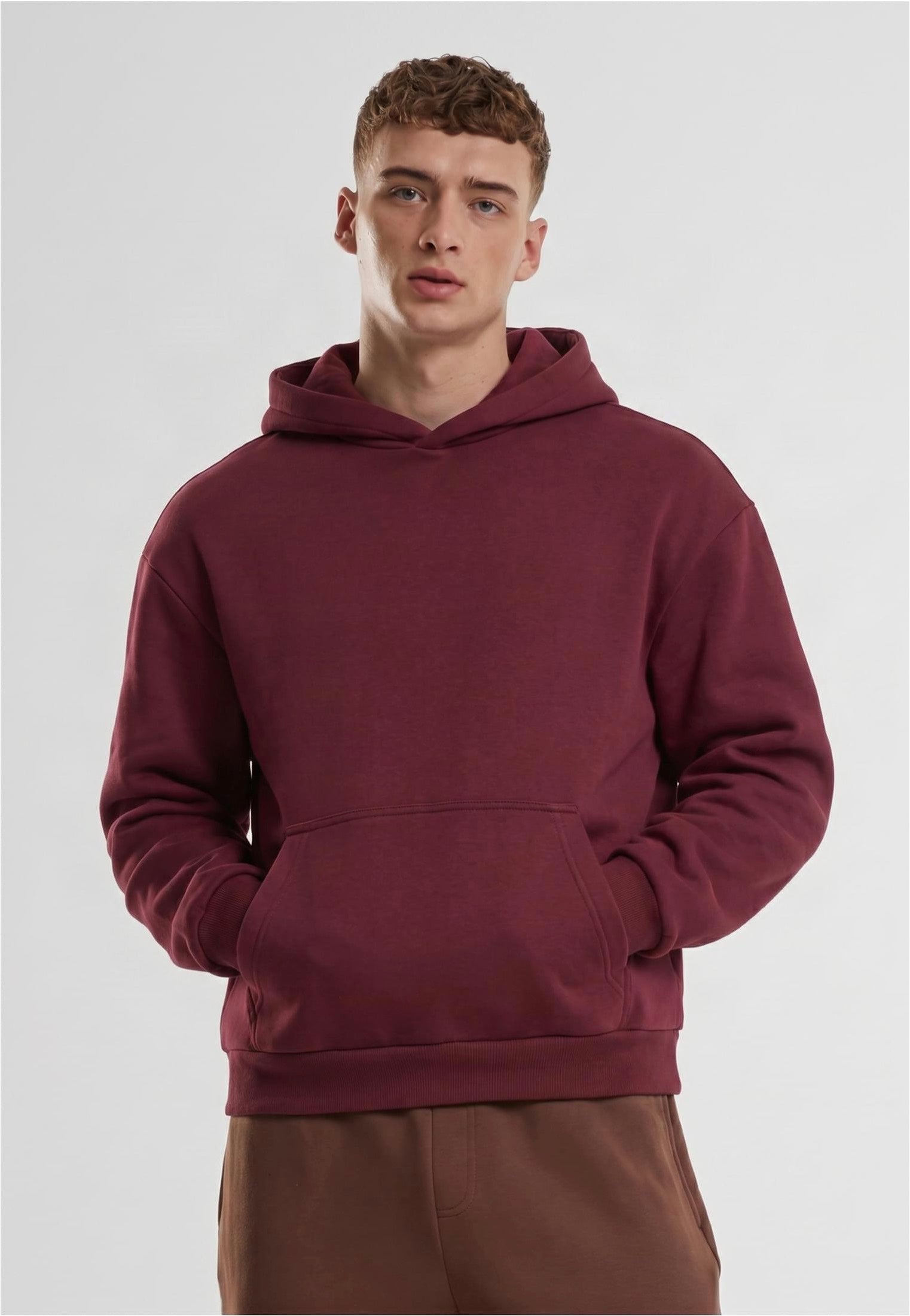 Urban Classics Fluffy Burgundy Sudadera | Men-Image