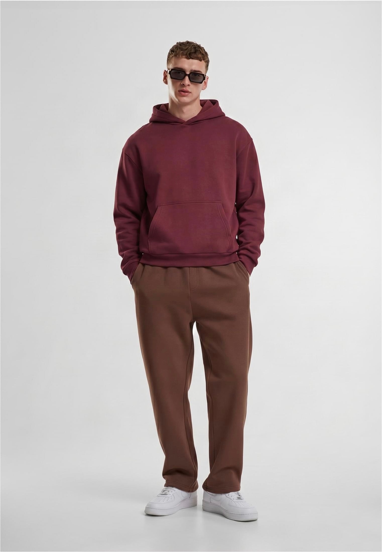 Urban Classics Fluffy Burgundy Sudadera | Men-Image