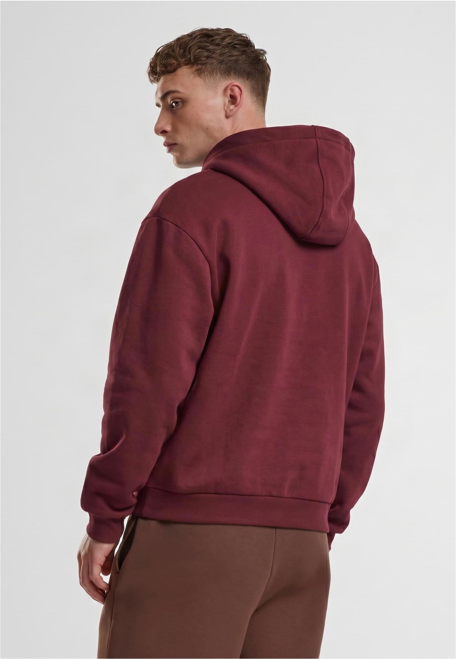 Urban Classics Fluffy Burgundy Sudadera | Men-Image