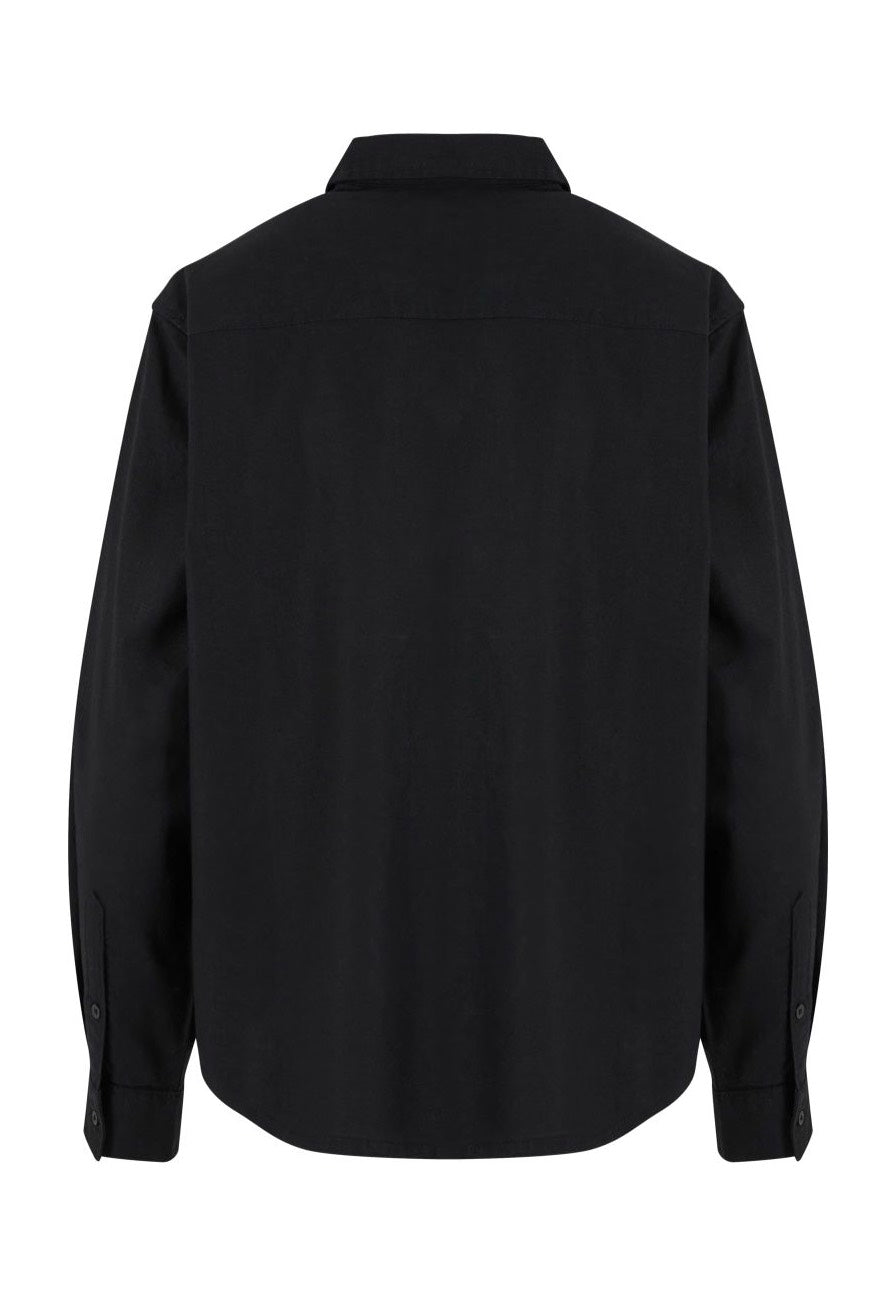 Urban Classics - Ladies Linen Mixed Oversized Black - Shirt | Women-Image