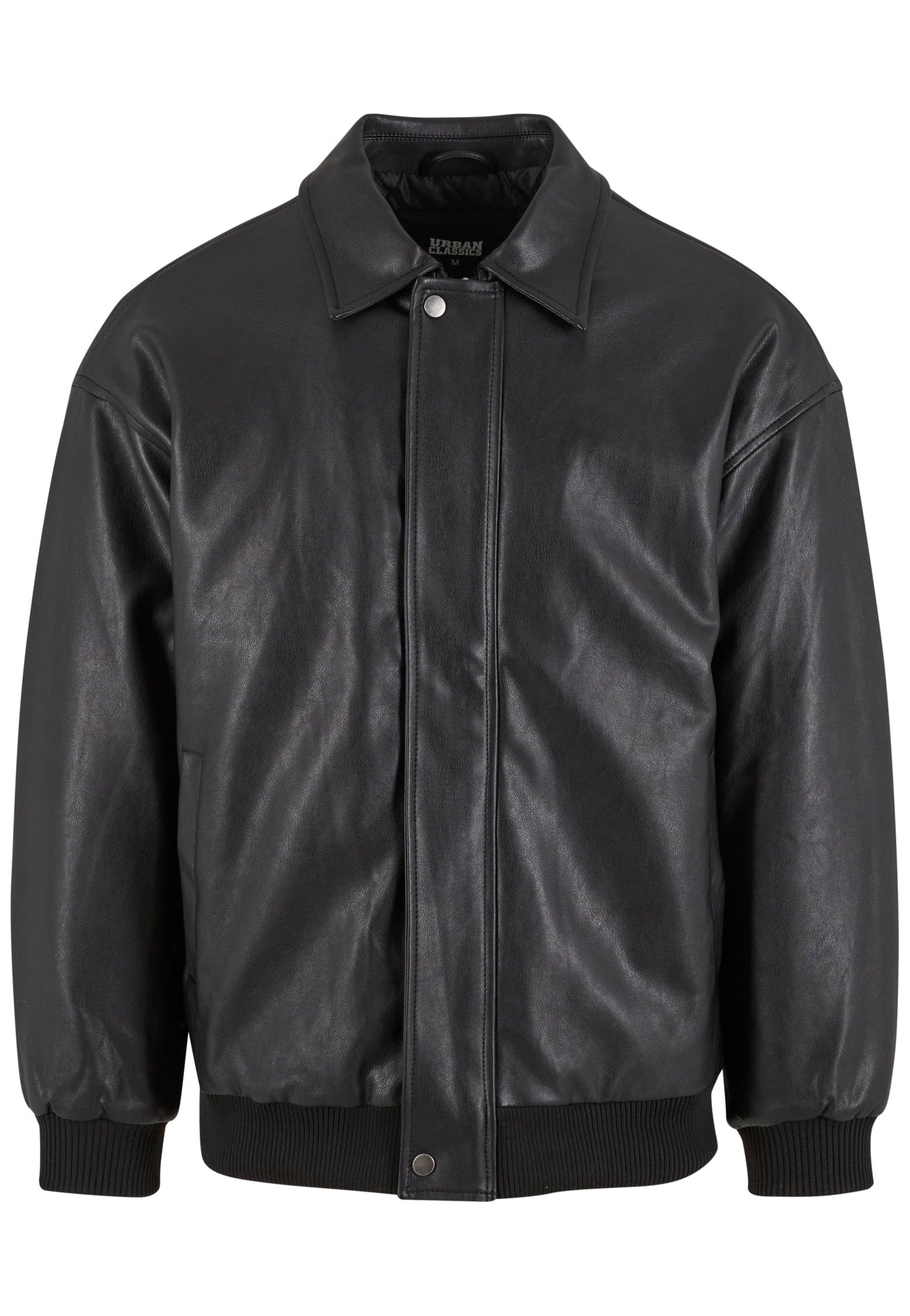 Urban Classics - Synthetic Leather Black - Leather Jacket | Impericon