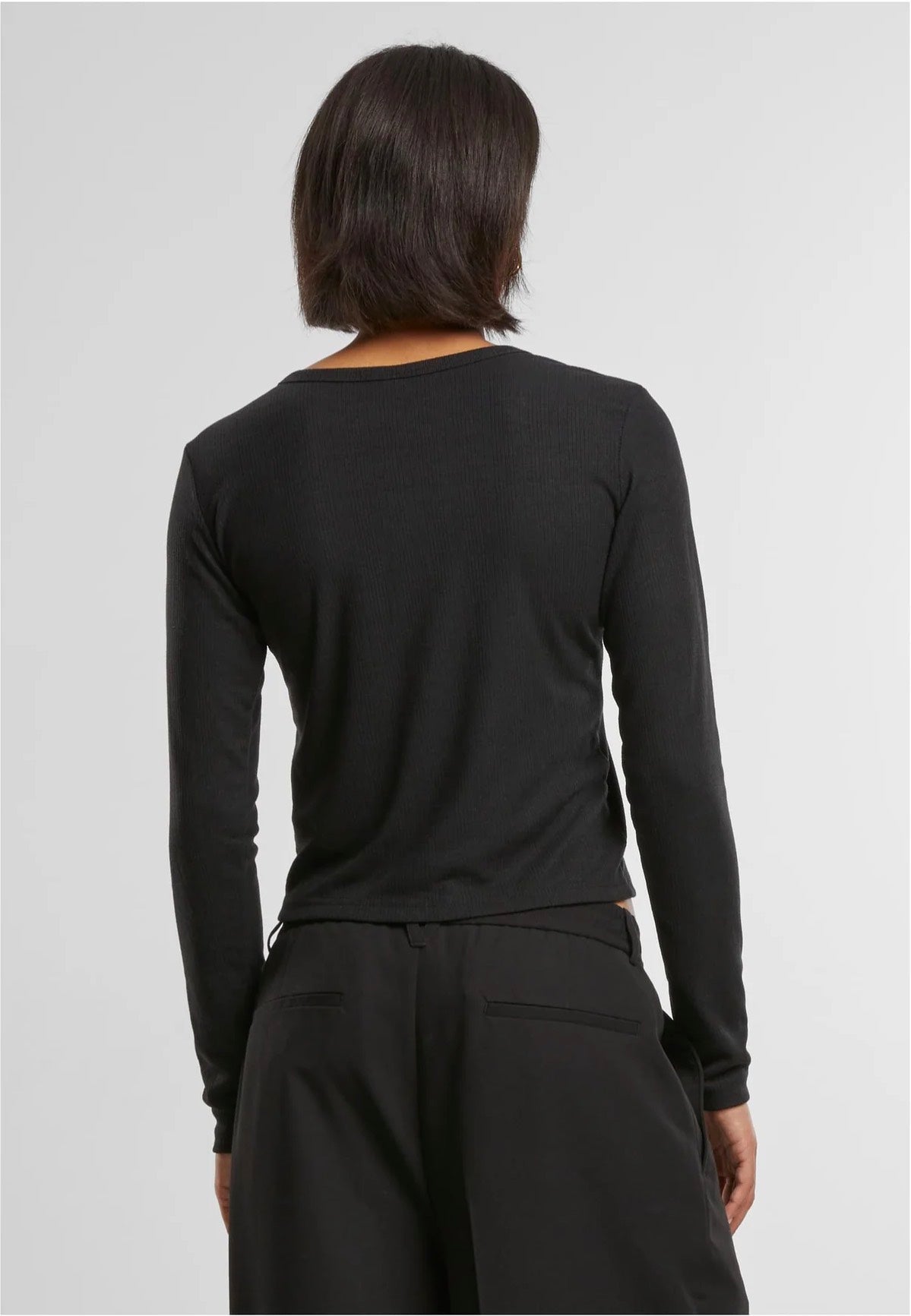 Urban Classics - Ladies Rib Black - Cardigan | Women-Image