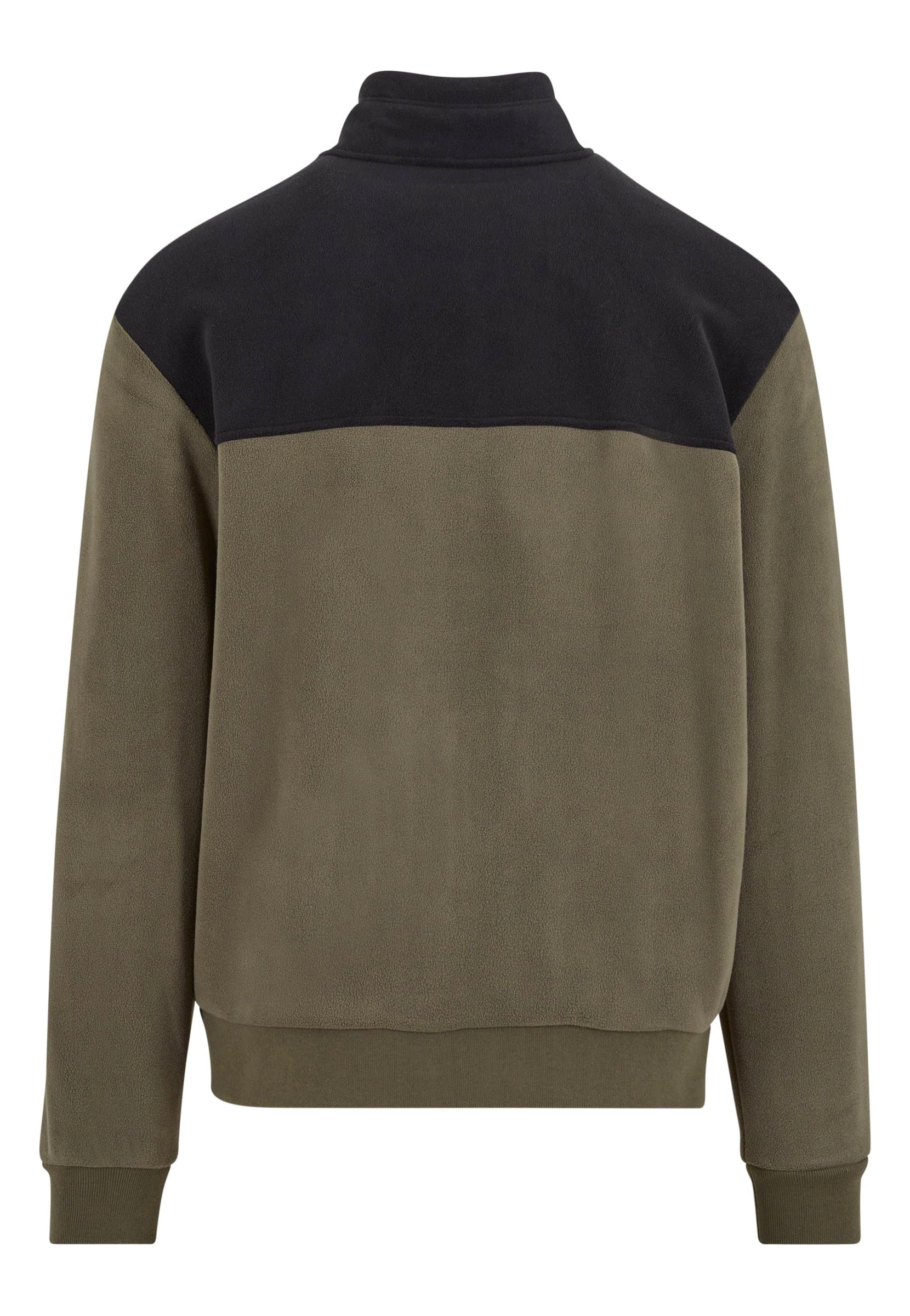 Urban Classics - Colour Block Polar Fleece Black/Olive - Jacket | Men-Image