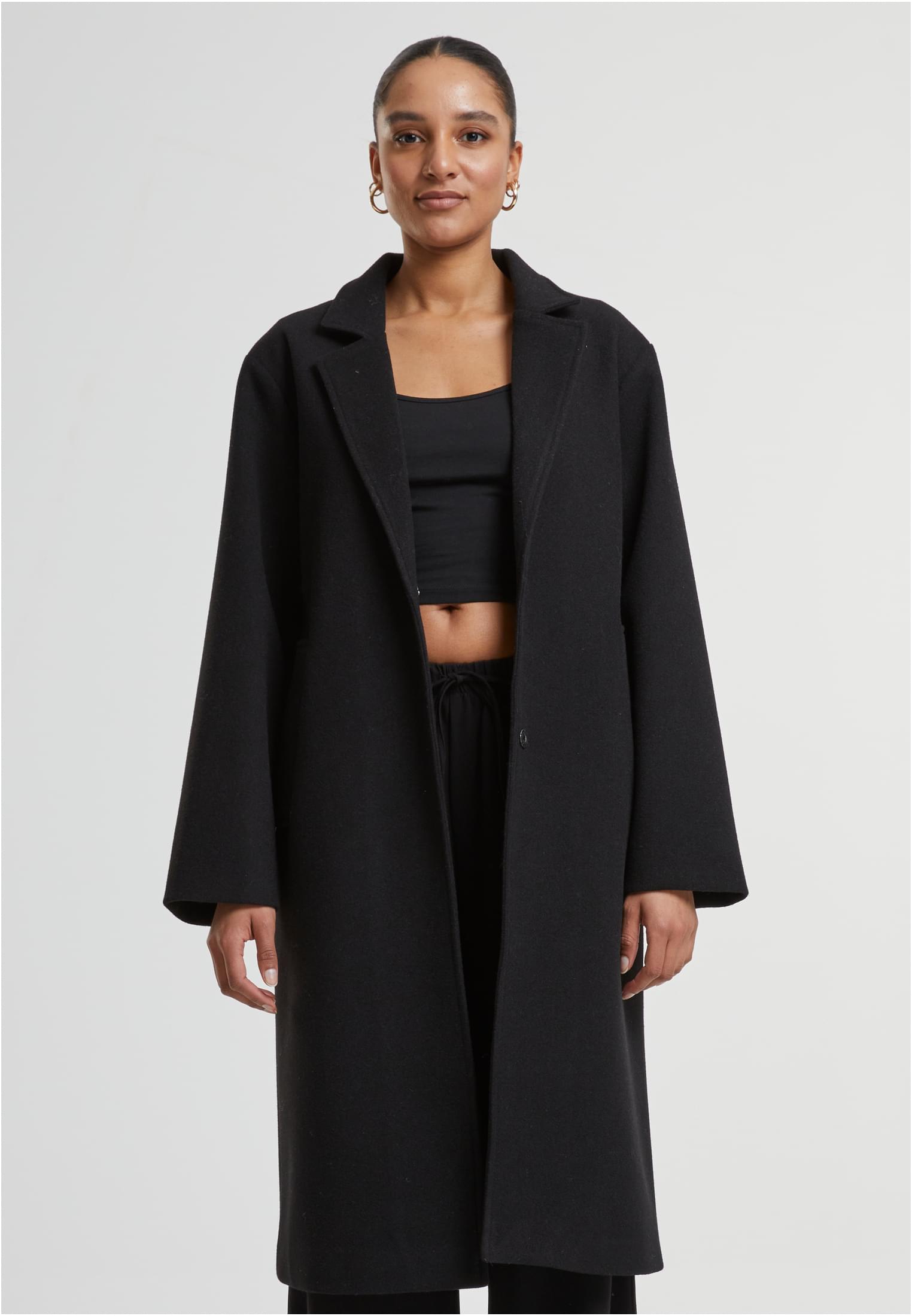 Urban Classics - Ladies Basic Black - Coat | Women-Image