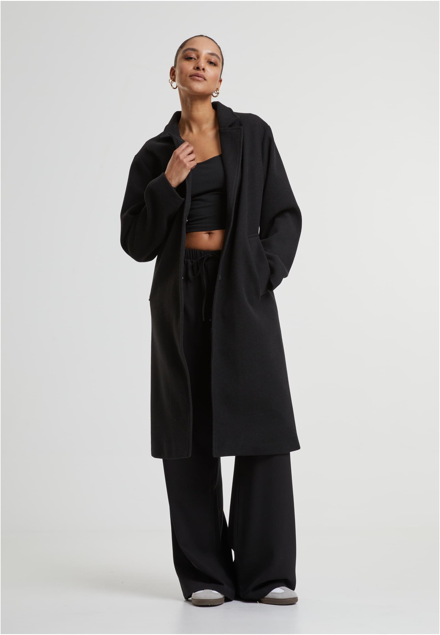 Urban Classics - Ladies Basic Black - Coat | Women-Image