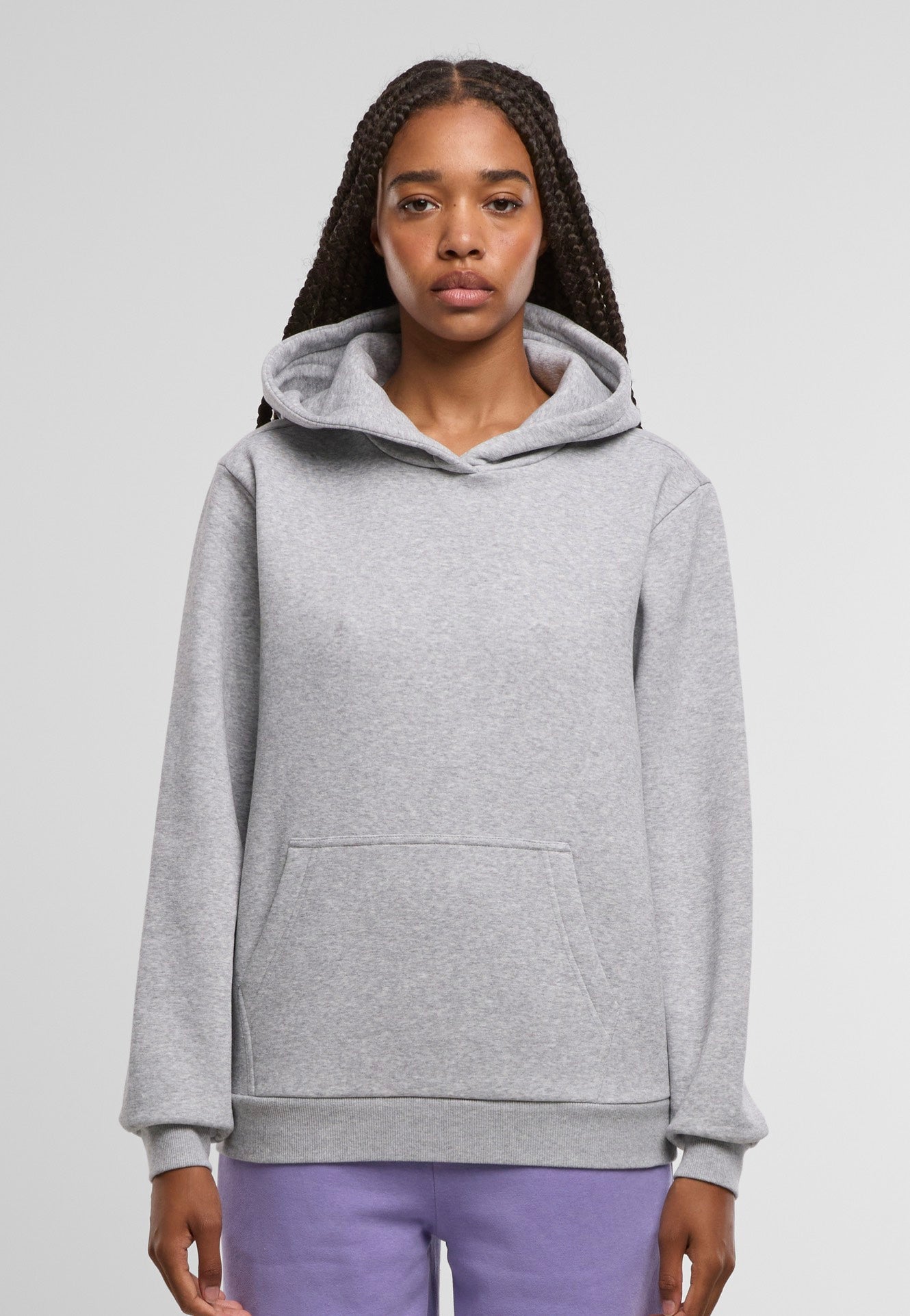 Urban Classics - Ladies Fluffy Heathergrey - Hoodie | Women-Image