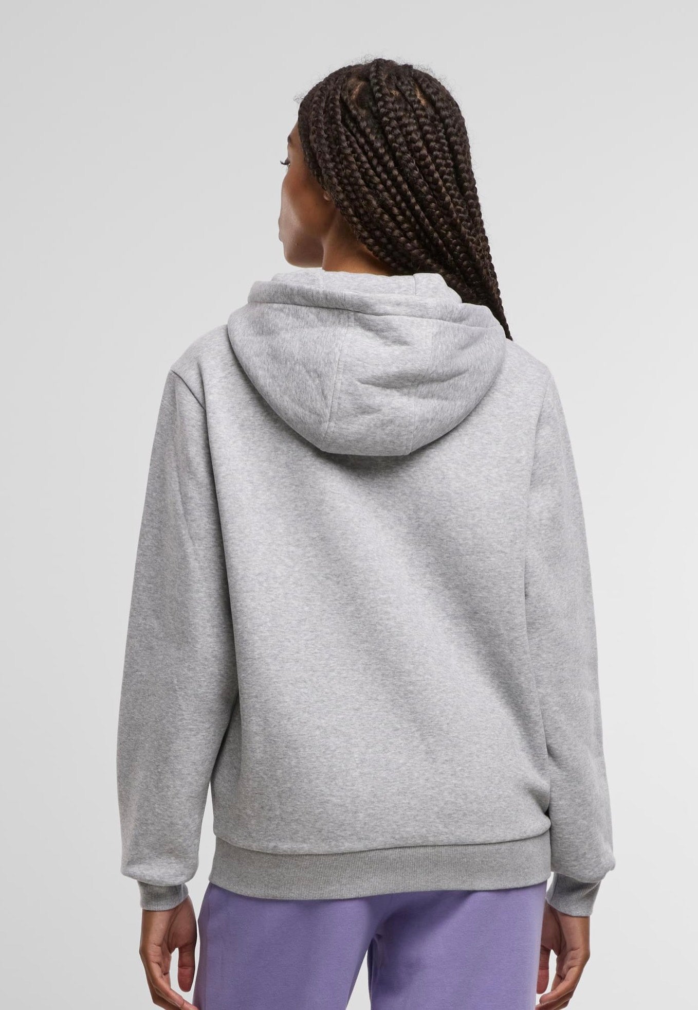 Urban Classics - Ladies Fluffy Heathergrey - Hoodie | Women-Image