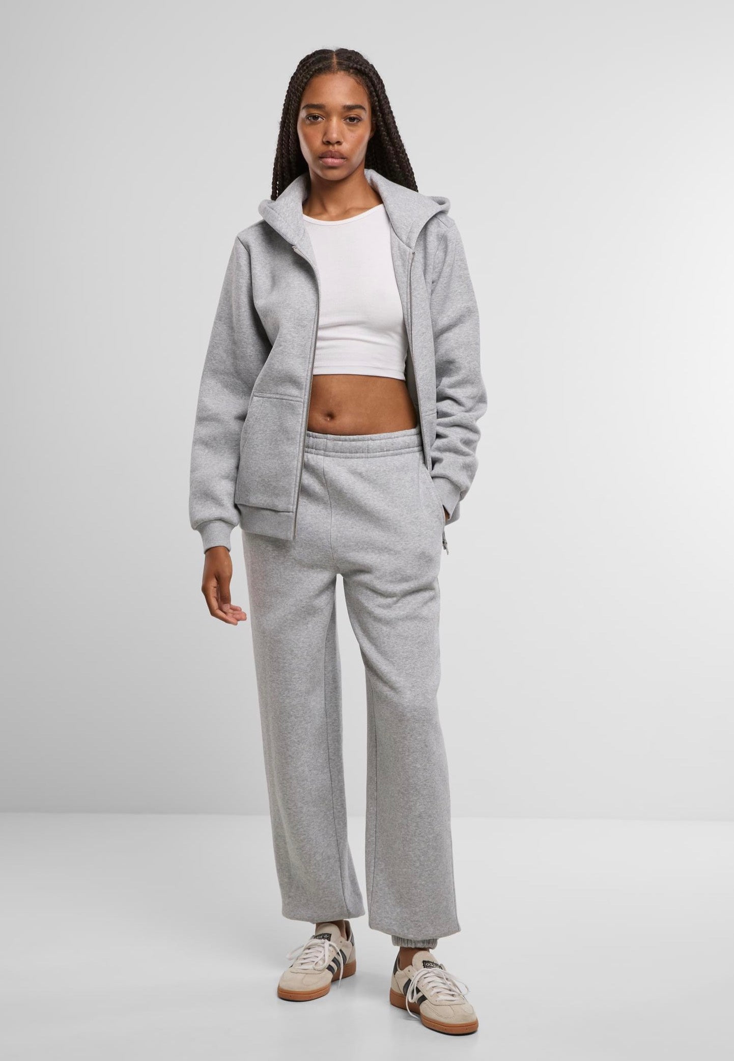Urban Classics - Ladies Fluffy Heathergrey - Sweat Pants | Women-Image
