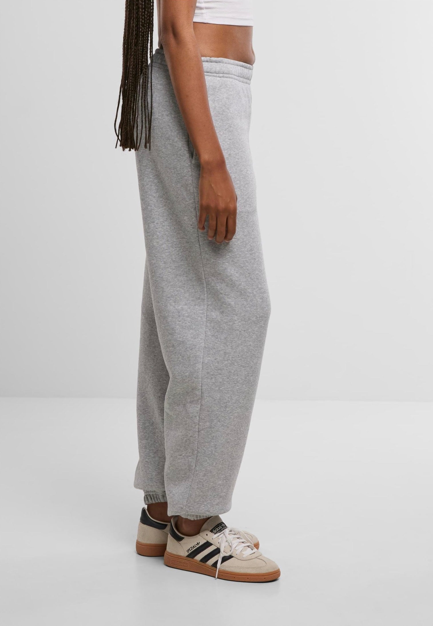 Urban Classics - Ladies Fluffy Heathergrey - Sweat Pants | Women-Image